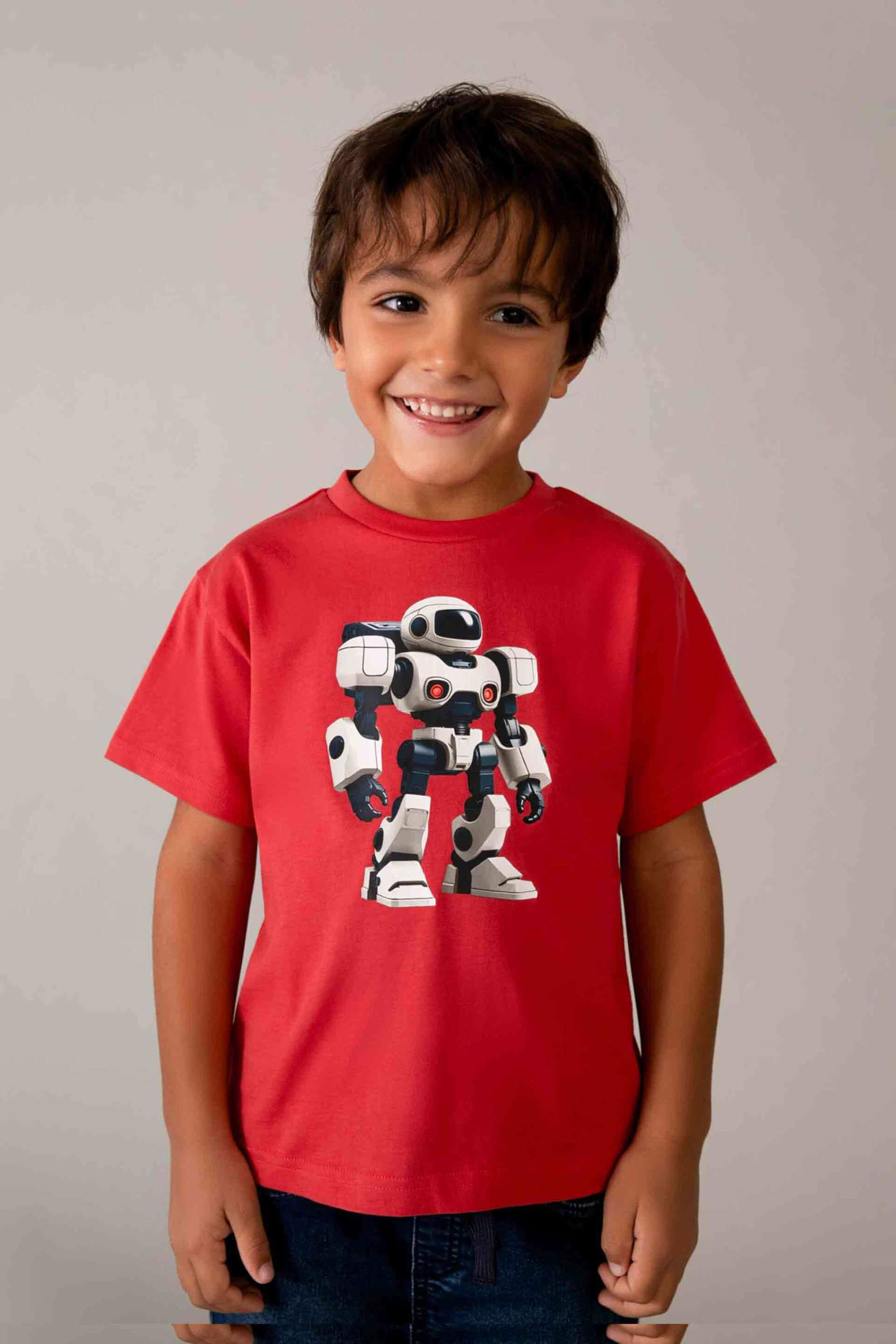 Mayoral παιδικό T-shirt με print Regular Fit - 3066-S26 Κόκκινο