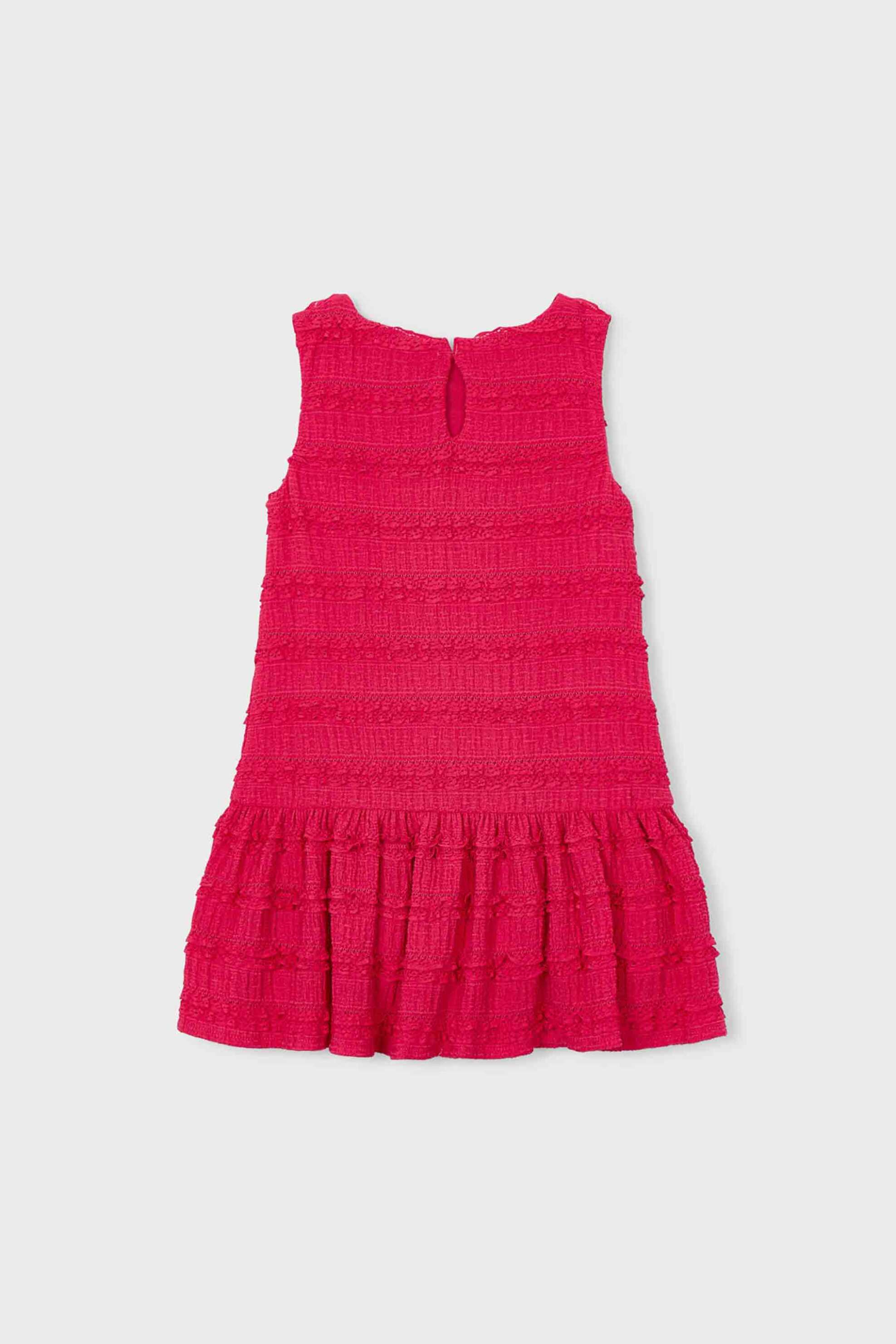 Mayoral παιδικό φόρεμα αμάνικο ανάγλυφο σχέδιο - 3945-S26 Κόκκινο φωτογραφία