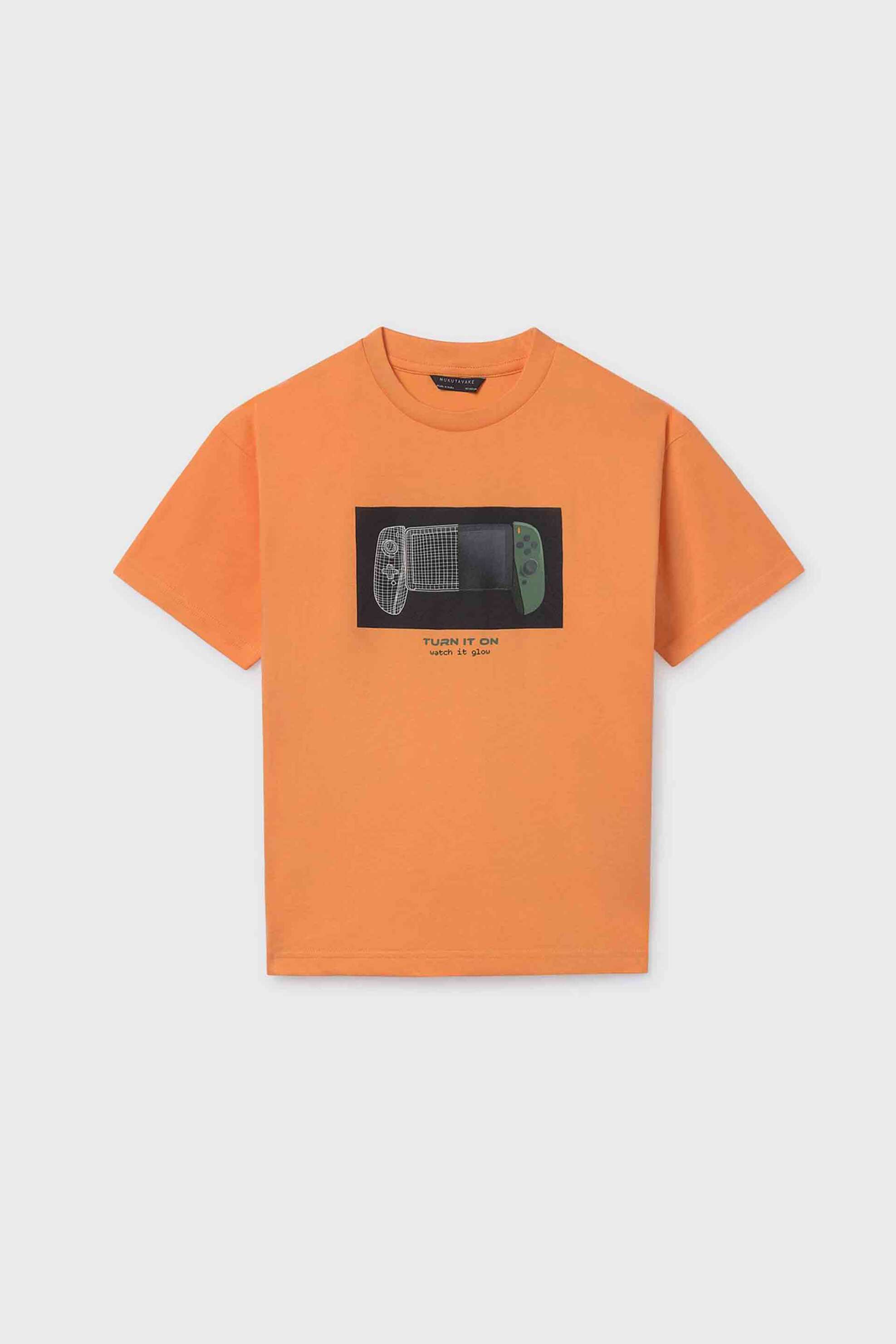 Mayoral παιδικό T-shirt με print Regular Fit - 6035-S26 Κοραλί