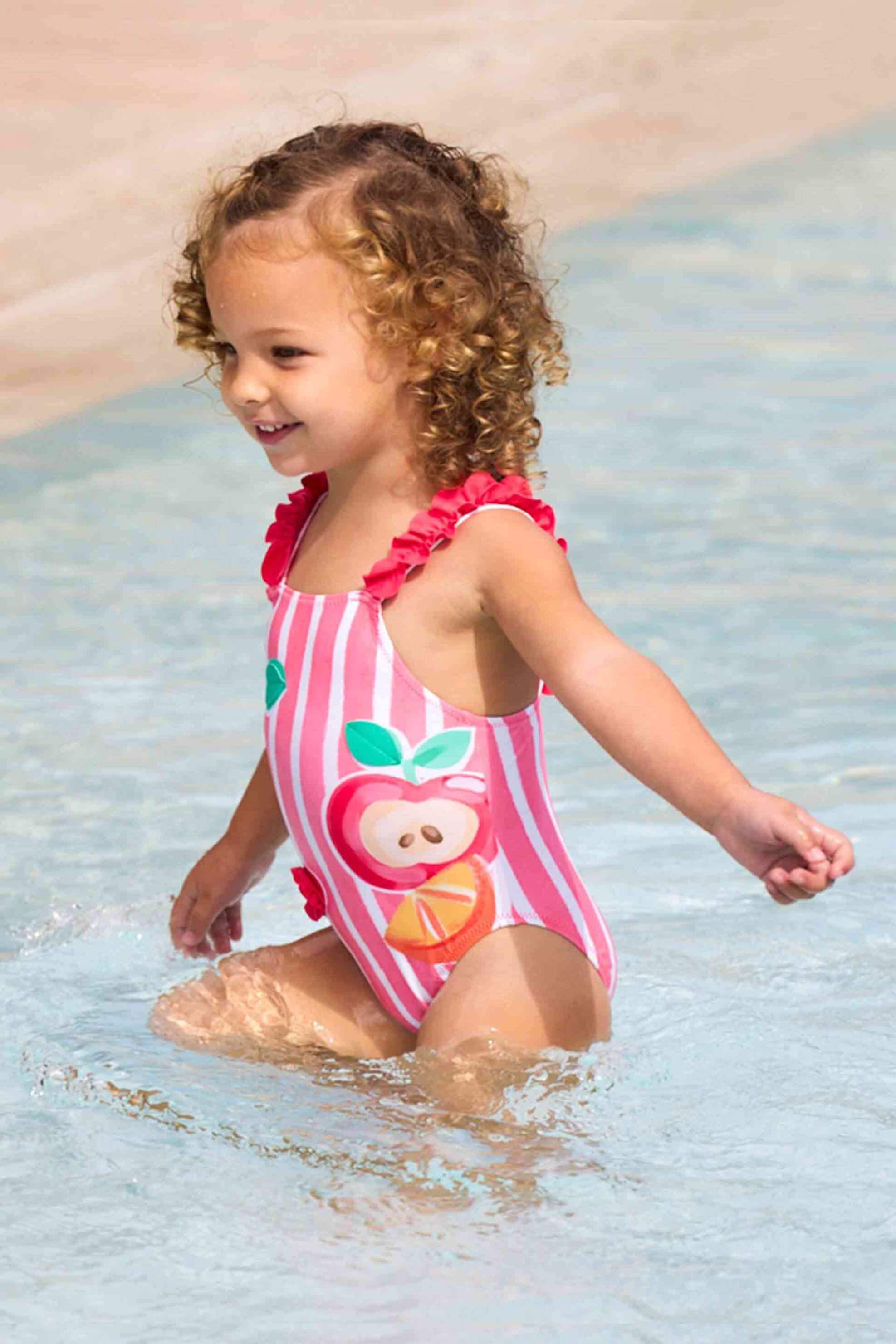 Mayoral βρεφικό μαγιό ολόσωμο με all-over print - 1755-S26 Κόκκινο