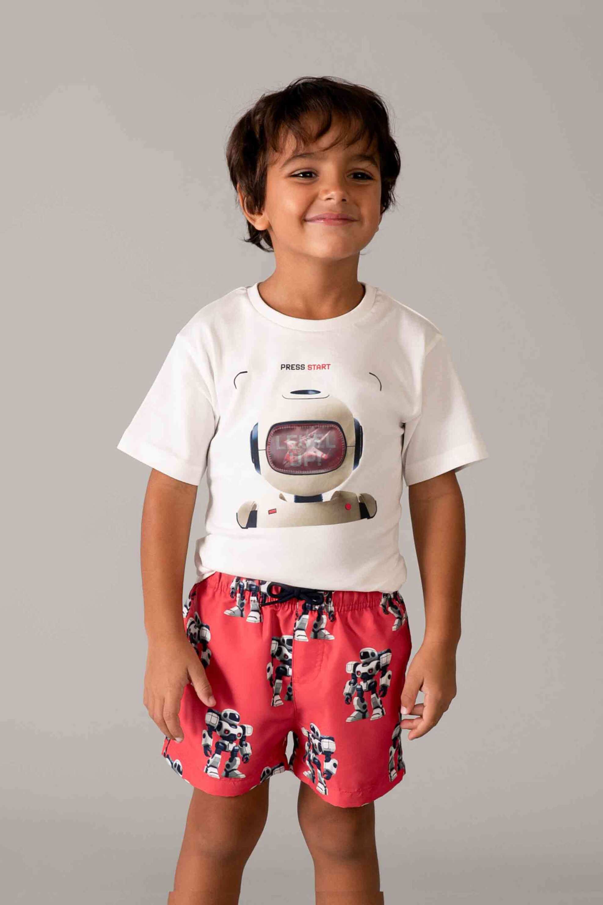 Mayoral παιδικό μαγιό βερμούδα με all-over print - 3611-S26 Κόκκινο