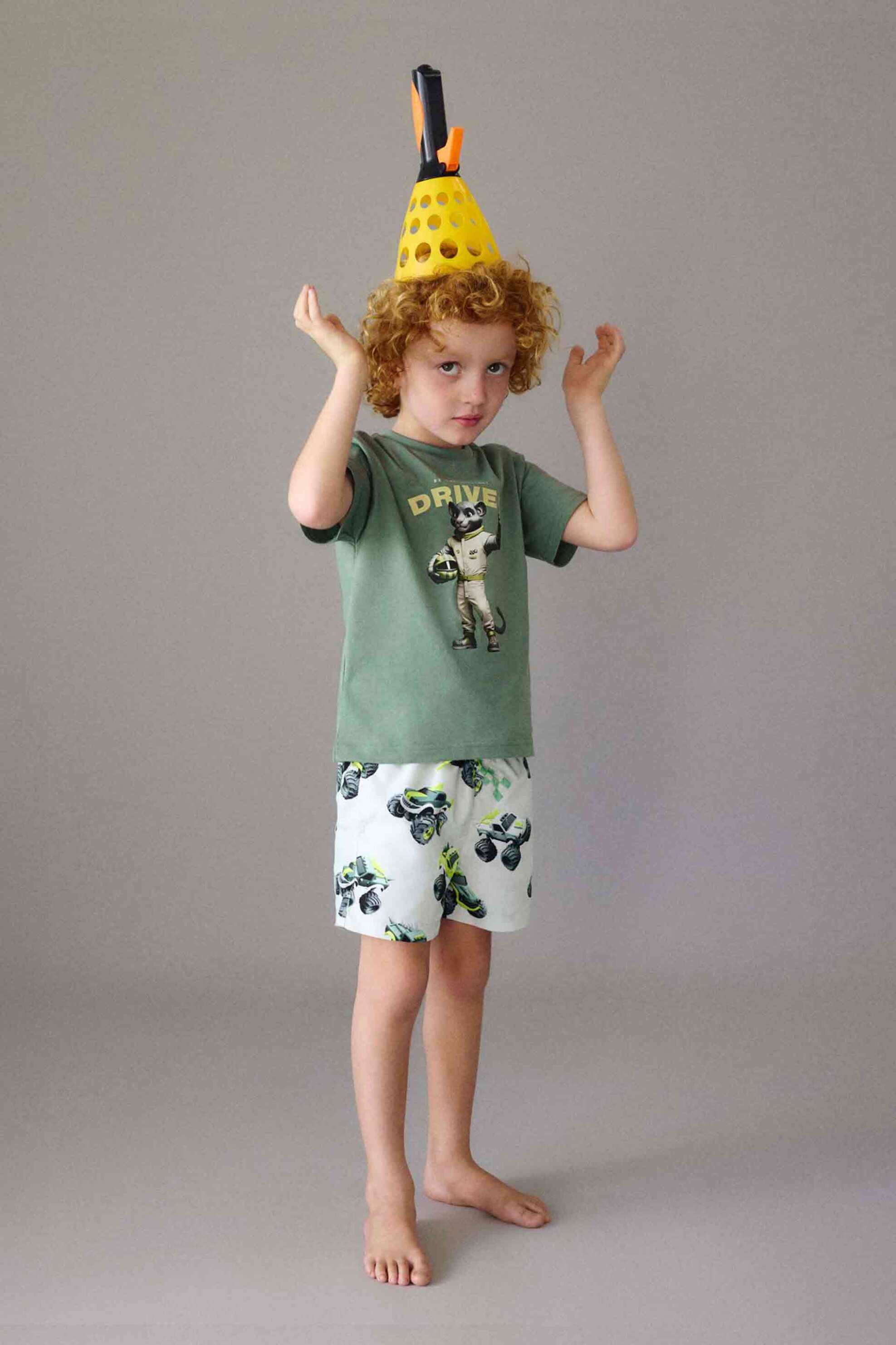 Mayoral παιδικό μαγιό βερμούδα με all-over print - 3611-S26 Μπεζ