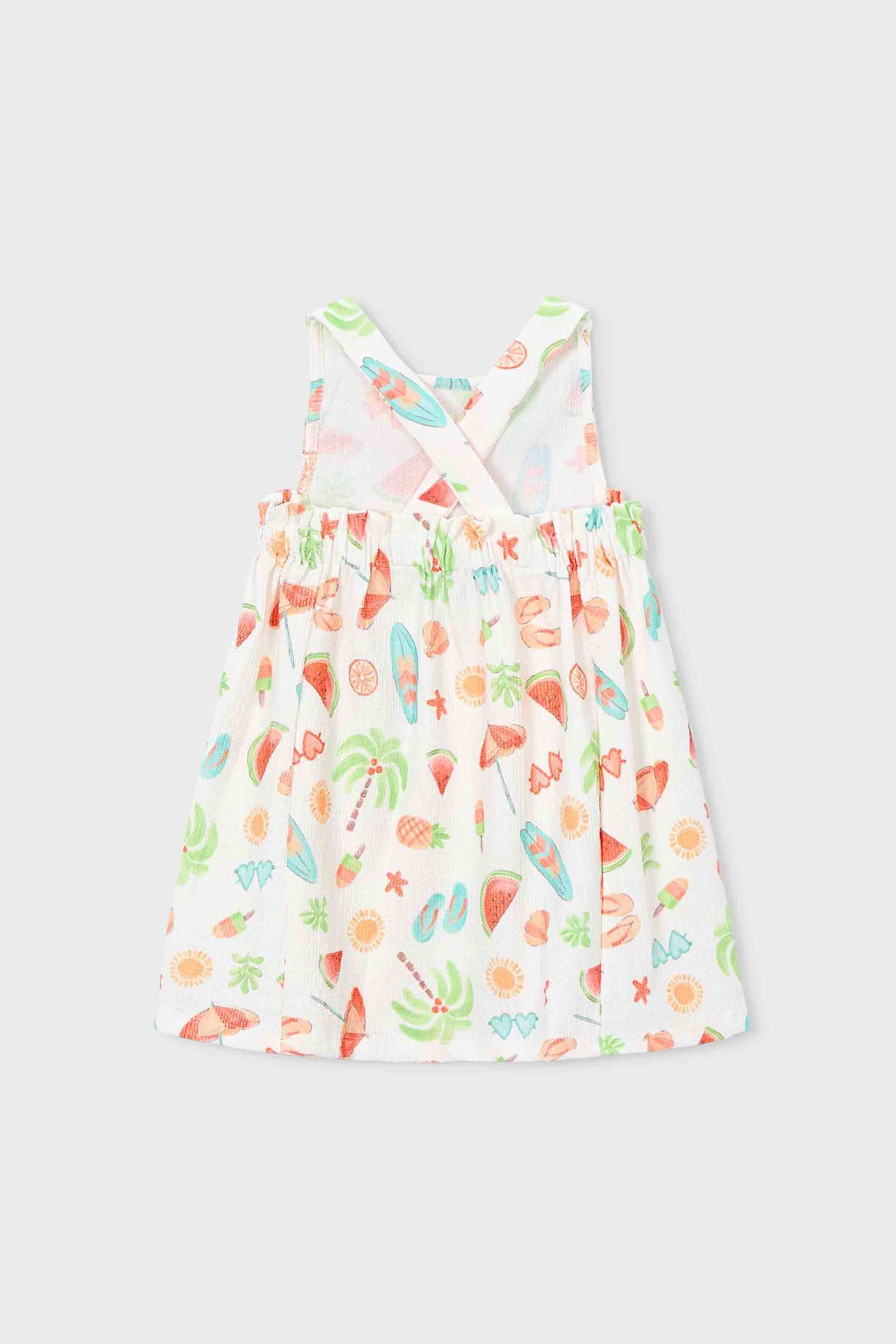 Mayoral Παιδικό Φόρεμα Αμάνικο με Floral Print - 3940-S26 Ροδακινί