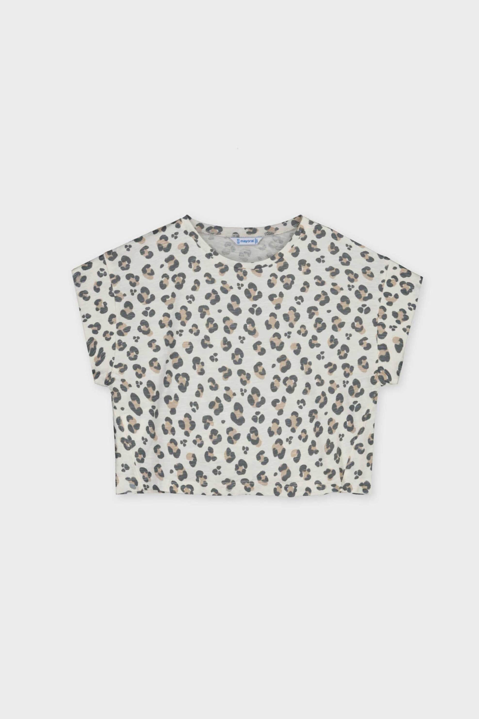 Mayoral παιδική μπλούζα με all-over print Regular Fit - 6012-S26 Μπεζ
