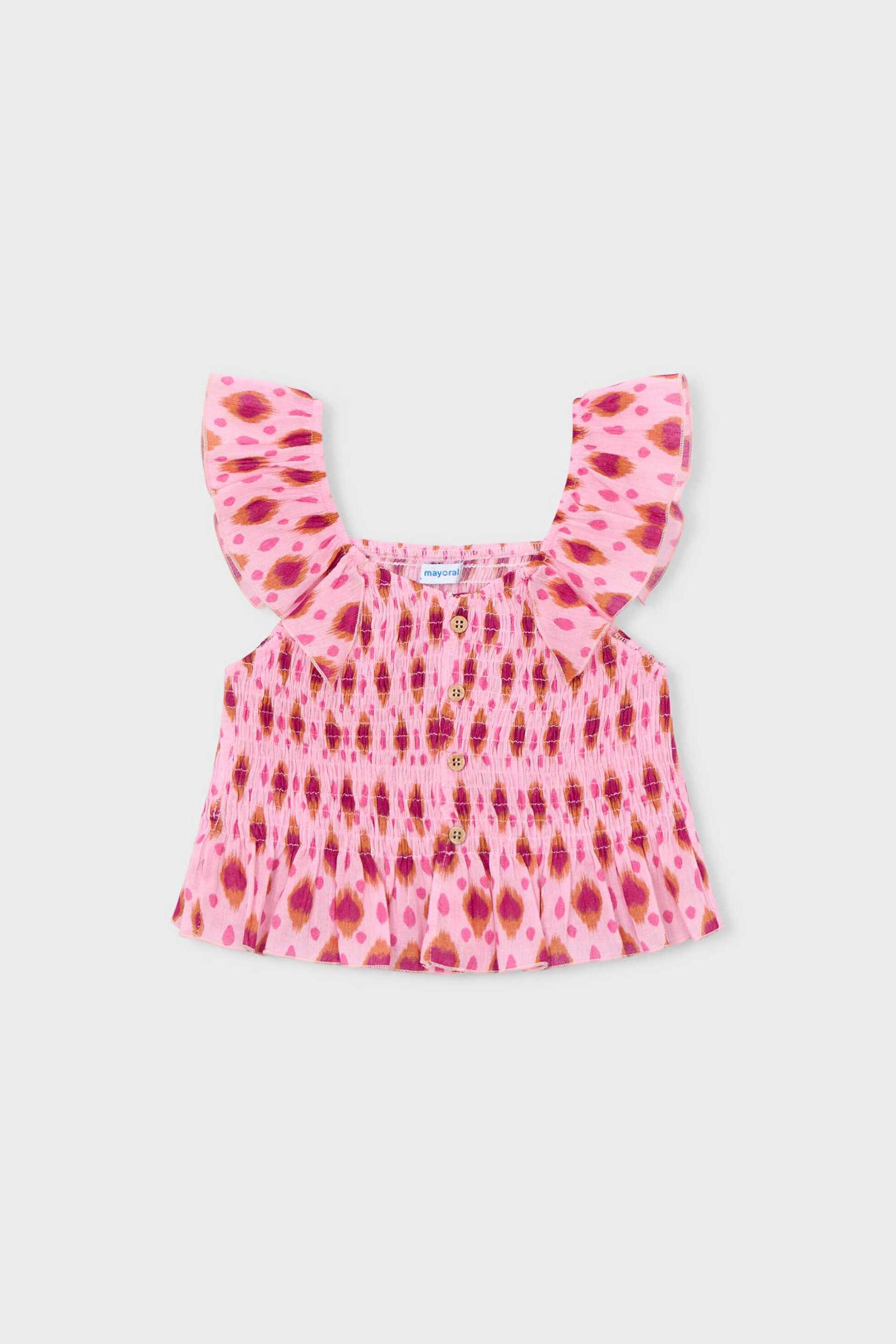 Mayoral παιδικό αμάνικο τοπ με all-over print Regular Fit - 3028-S26 Ροζ