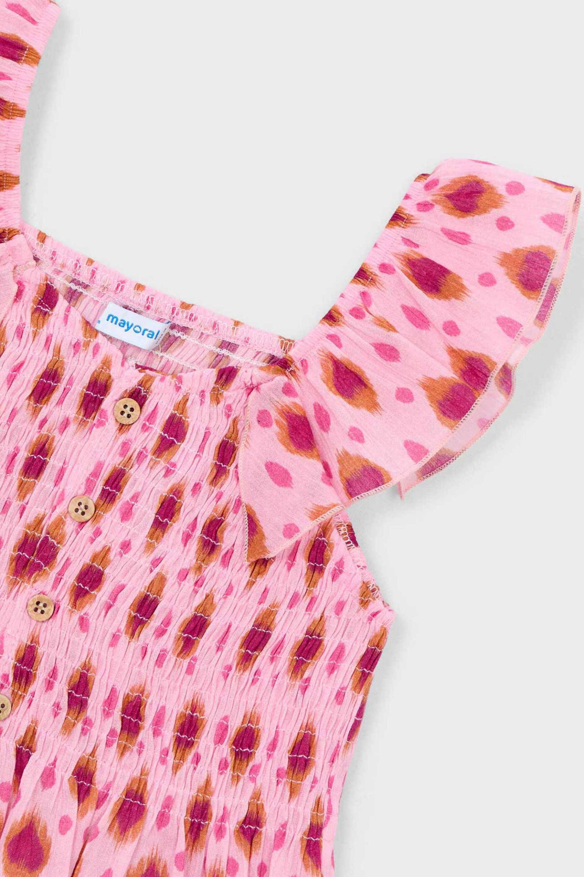 Mayoral Παιδικό Αμάνικο Τοπ με All-Over Print Regular Fit - 3028-S26 Ροζ