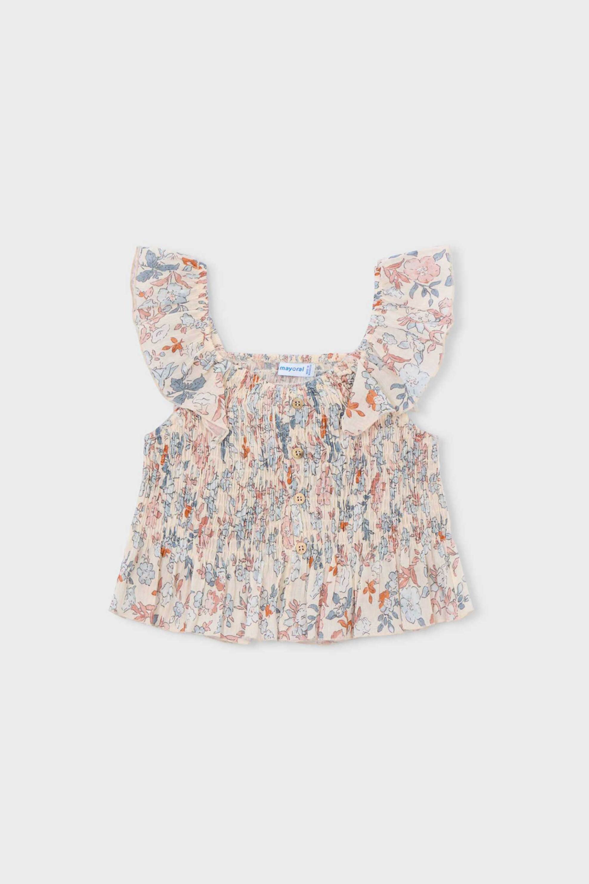 Mayoral παιδικό αμάνικο τοπ με all-over print Regular Fit - 3028-S26 Κοραλί