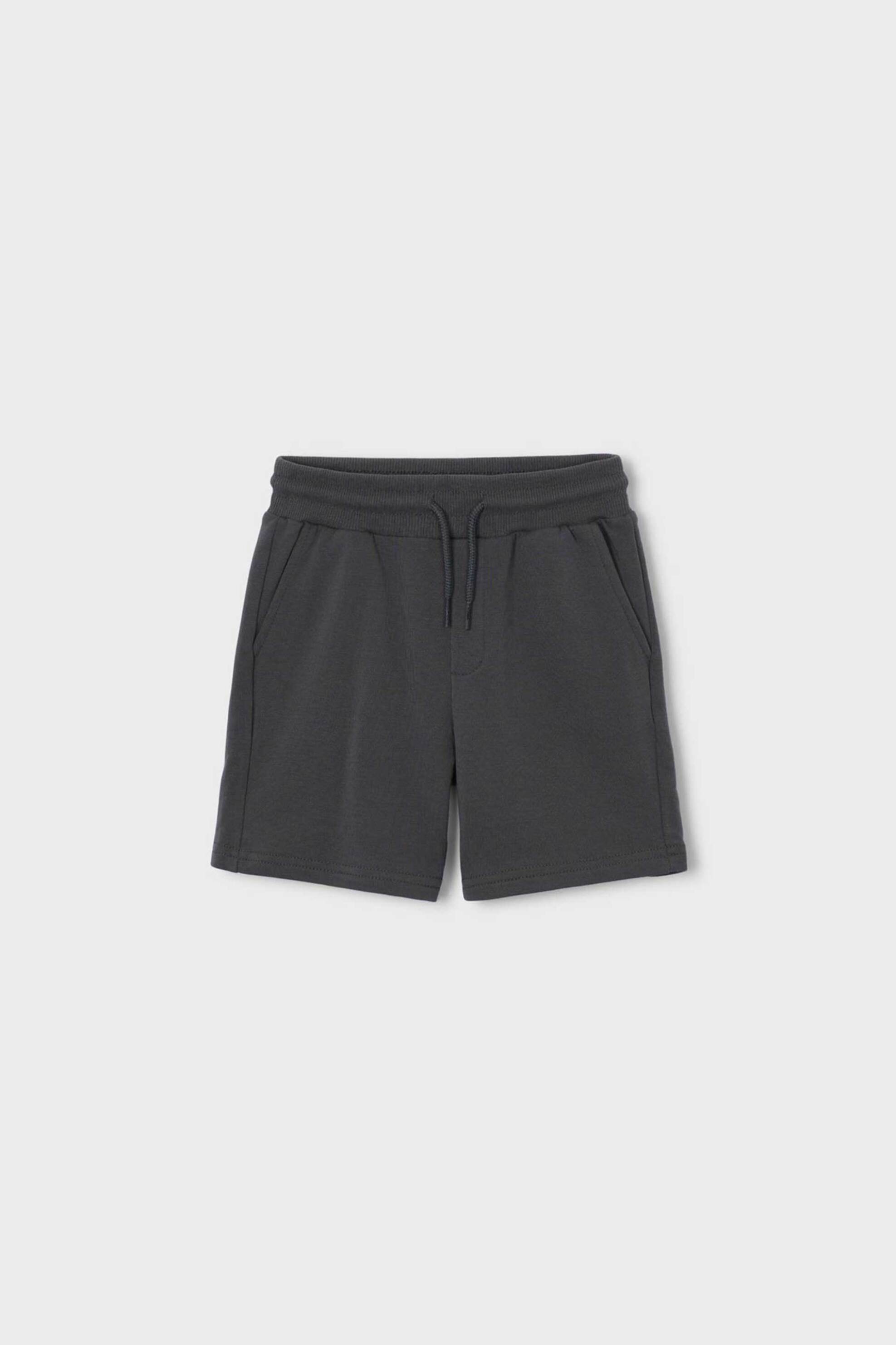 Mayoral παιδική βερμούδα με ελαστική μέση μονόχρωμη - 611-S26 Ανθρακί