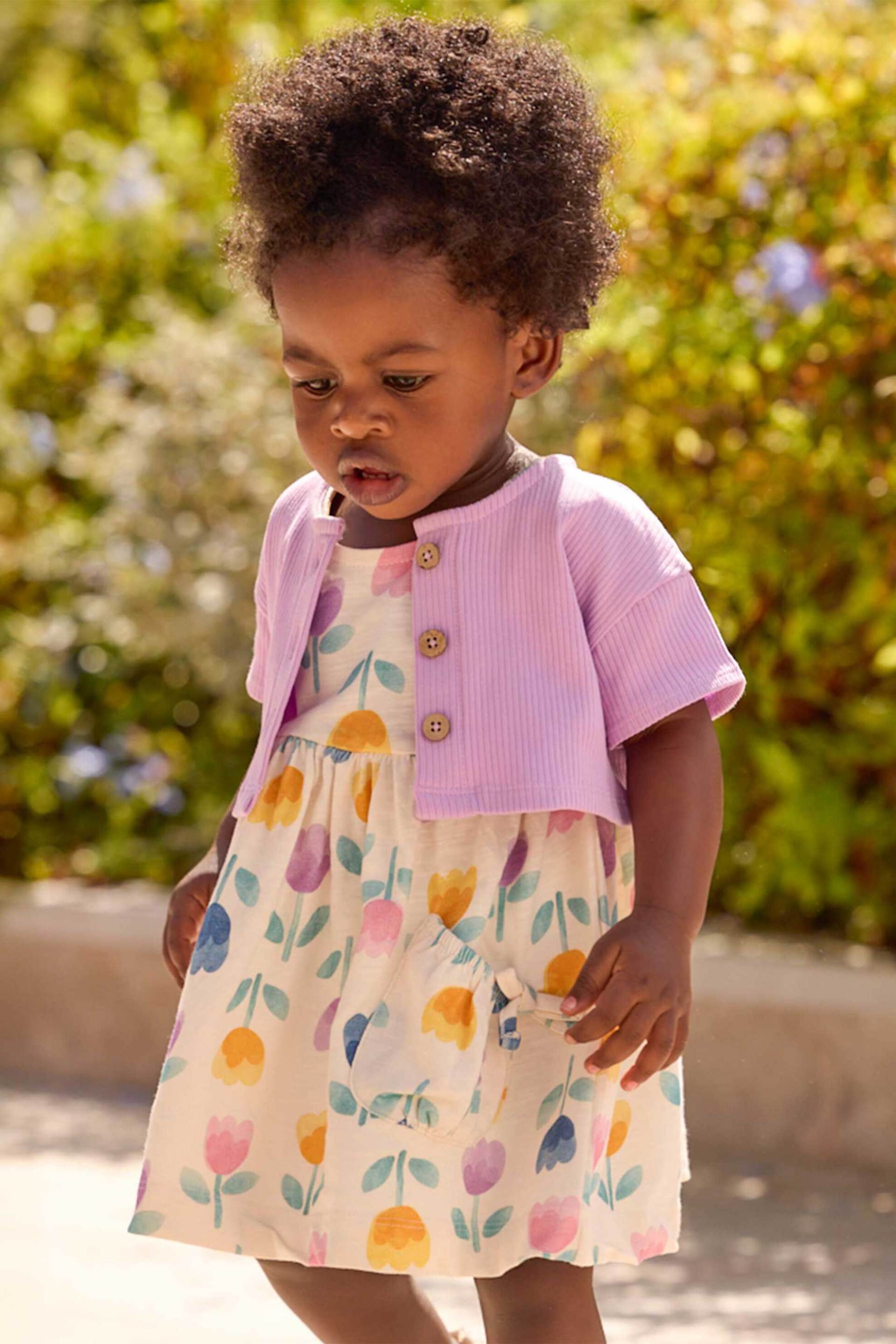 Mayoral βρεφικό σετ φόρεμα και ζακέτα (2 τεμάχια) - 1922-S26 Λιλά