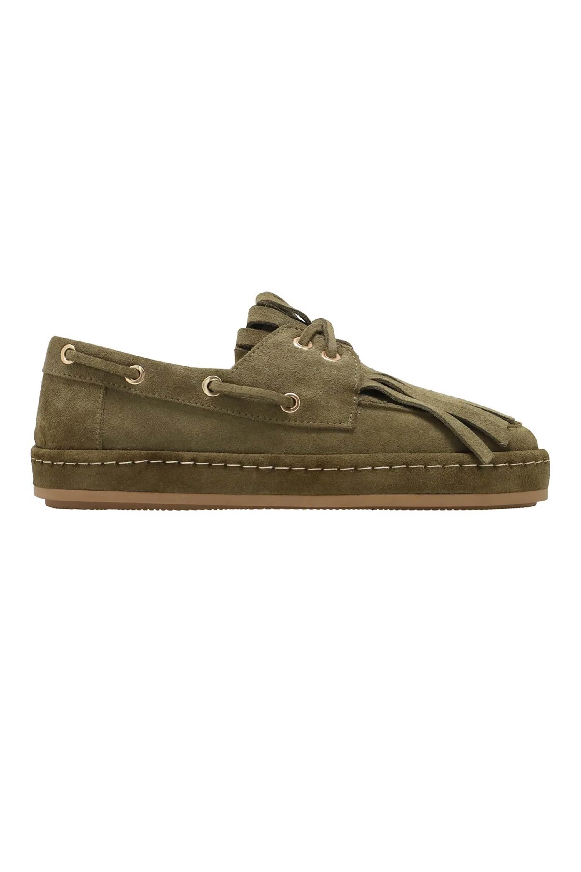 HARALAS Haralas γυναικεία suede μοκασίνια - 2759 Λαδί