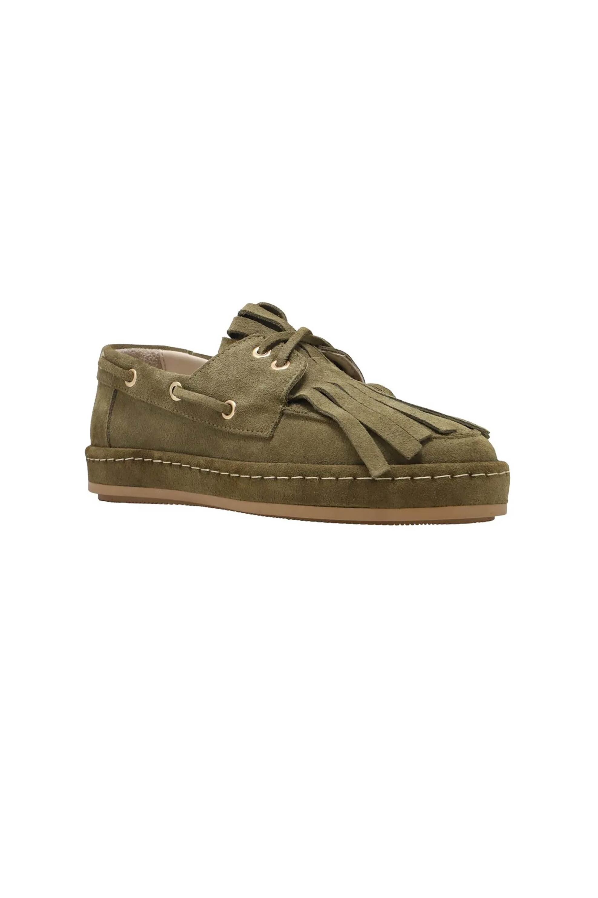 HARALAS Haralas γυναικεία suede μοκασίνια - 2759 Λαδί - 2