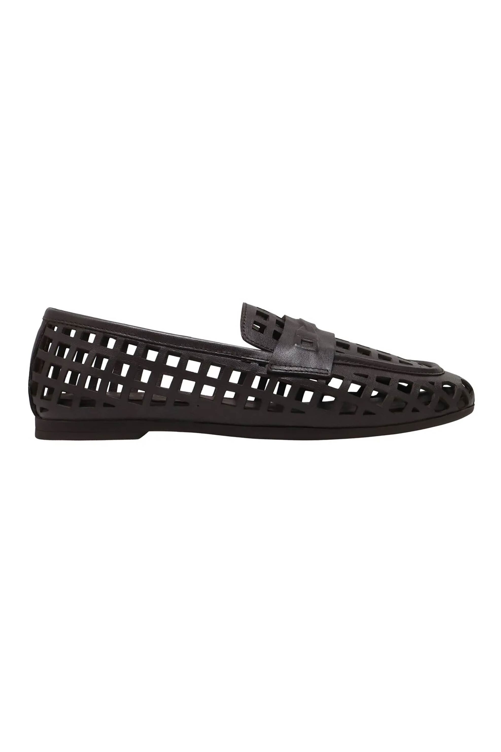 HARALAS Haralas γυναικεία δερμάτινα loafers με διάτρητο σχέδιο - 366-30 Καφέ Σκούρο