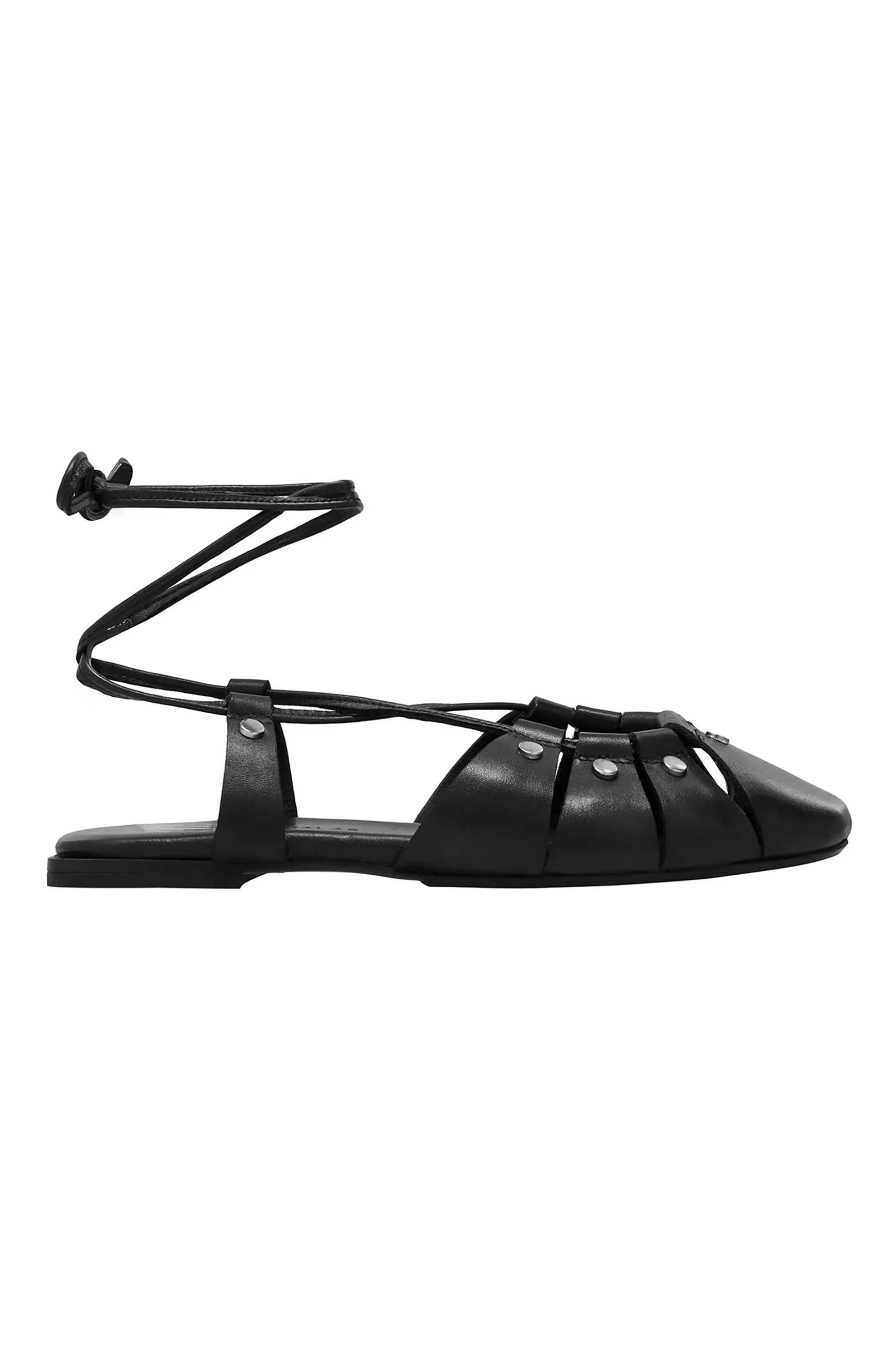 HARALAS Haralas γυναικεία δερμάτινα slingback - 399-25 Μαύρο