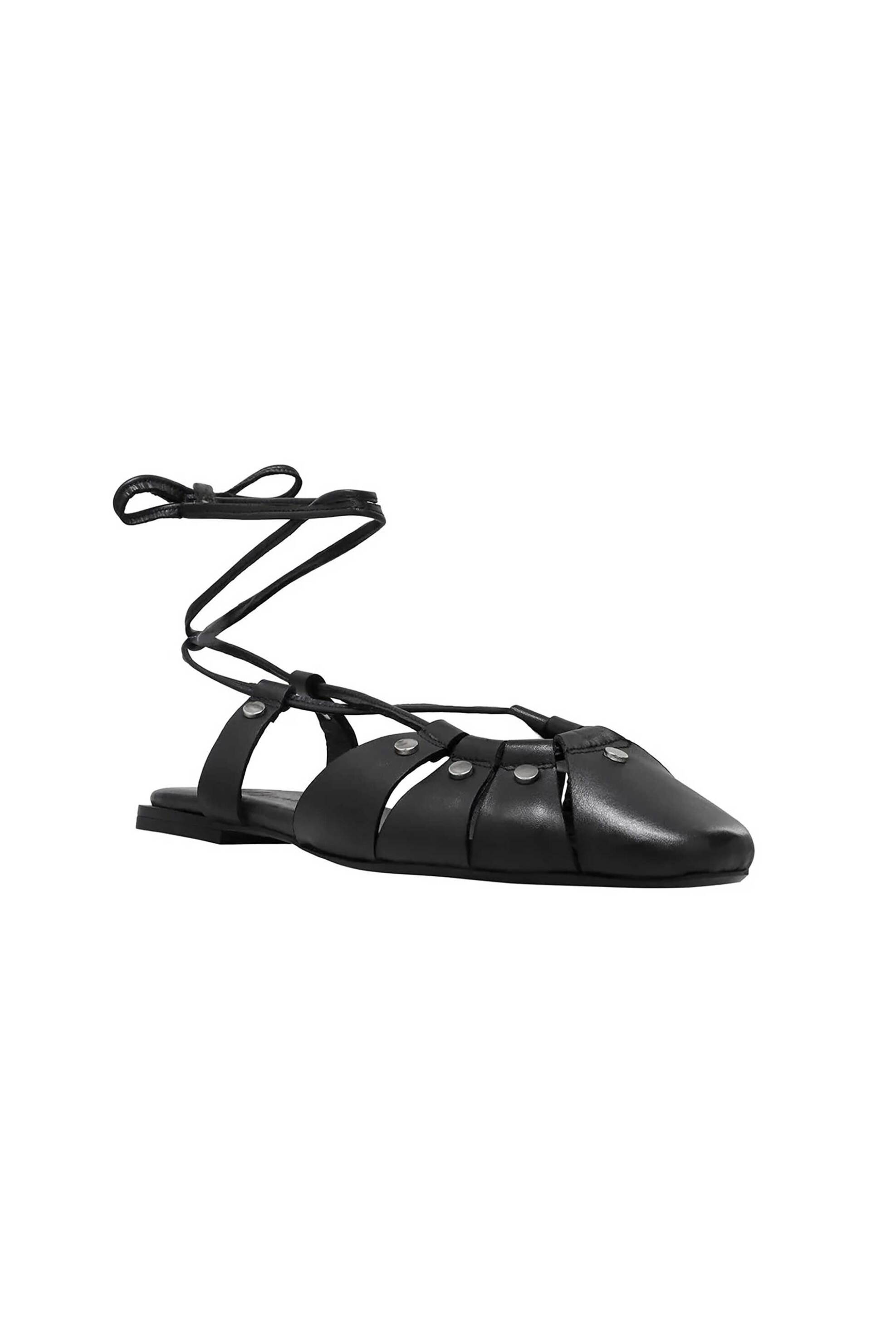 Haralas γυναικεία δερμάτινα slingback - 399-25 Μαύρο