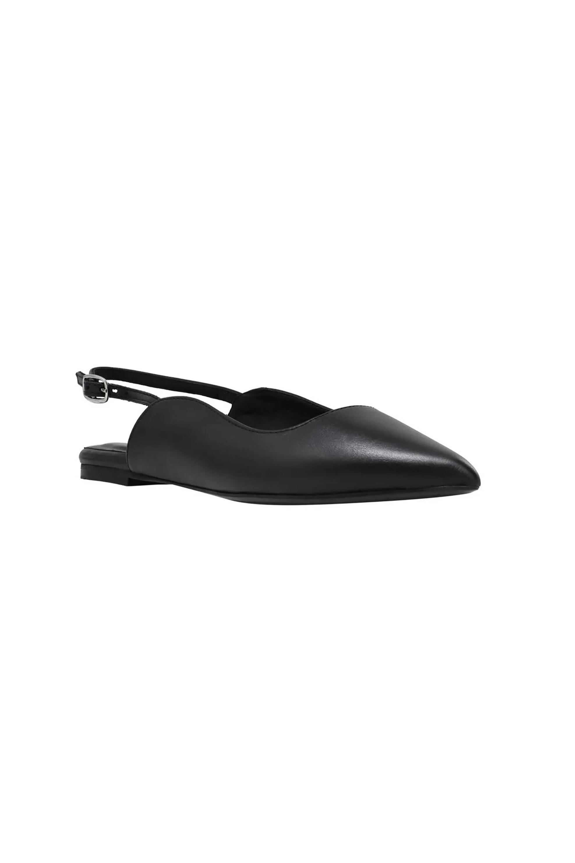Haralas γυναικεία δερμάτινα slingback - 501-01 Μαύρο