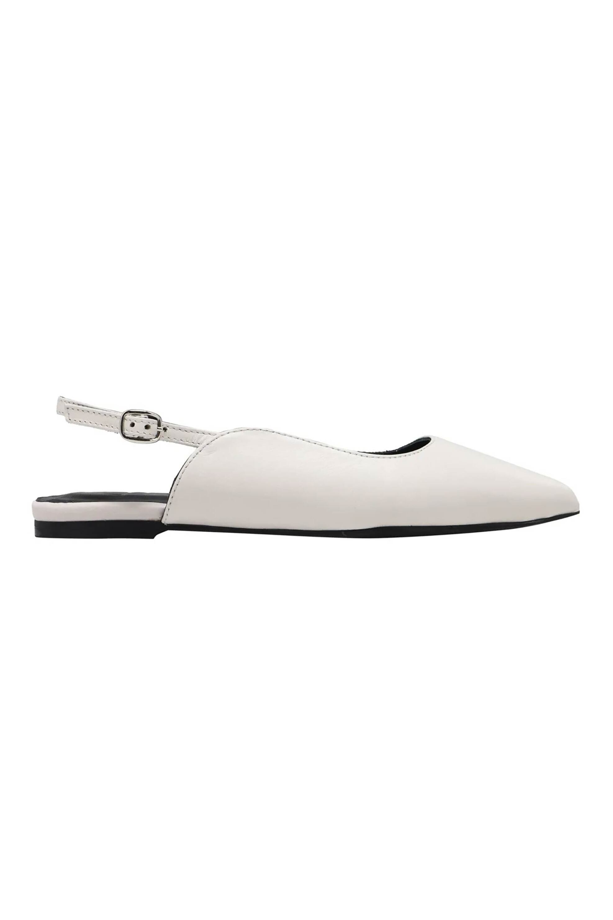 HARALAS Haralas γυναικεία δερμάτινα slingback - 501-01 Λευκό