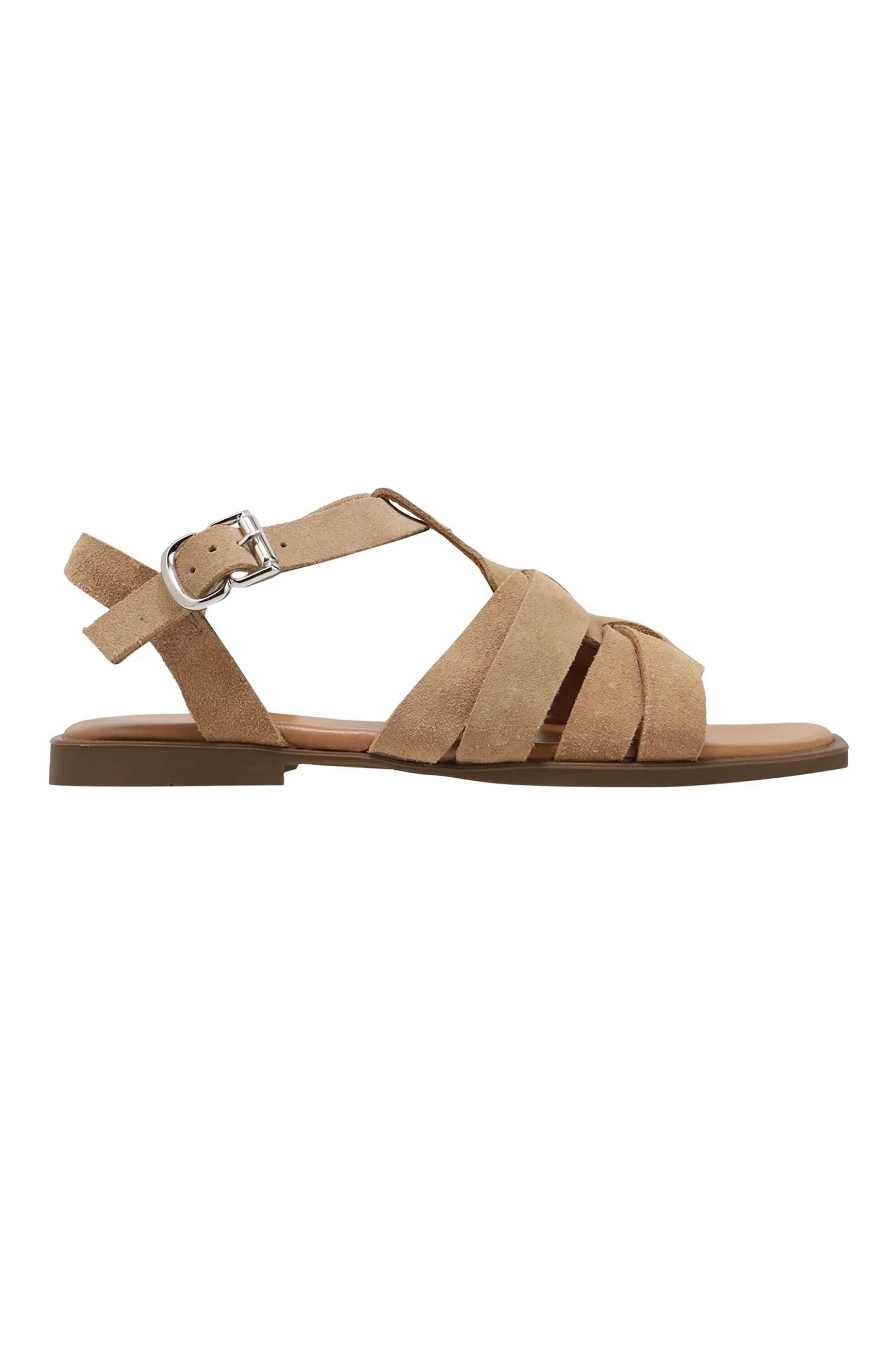 HARALAS Haralas γυναικεία suede σανδάλια - 509-03 Μπεζ