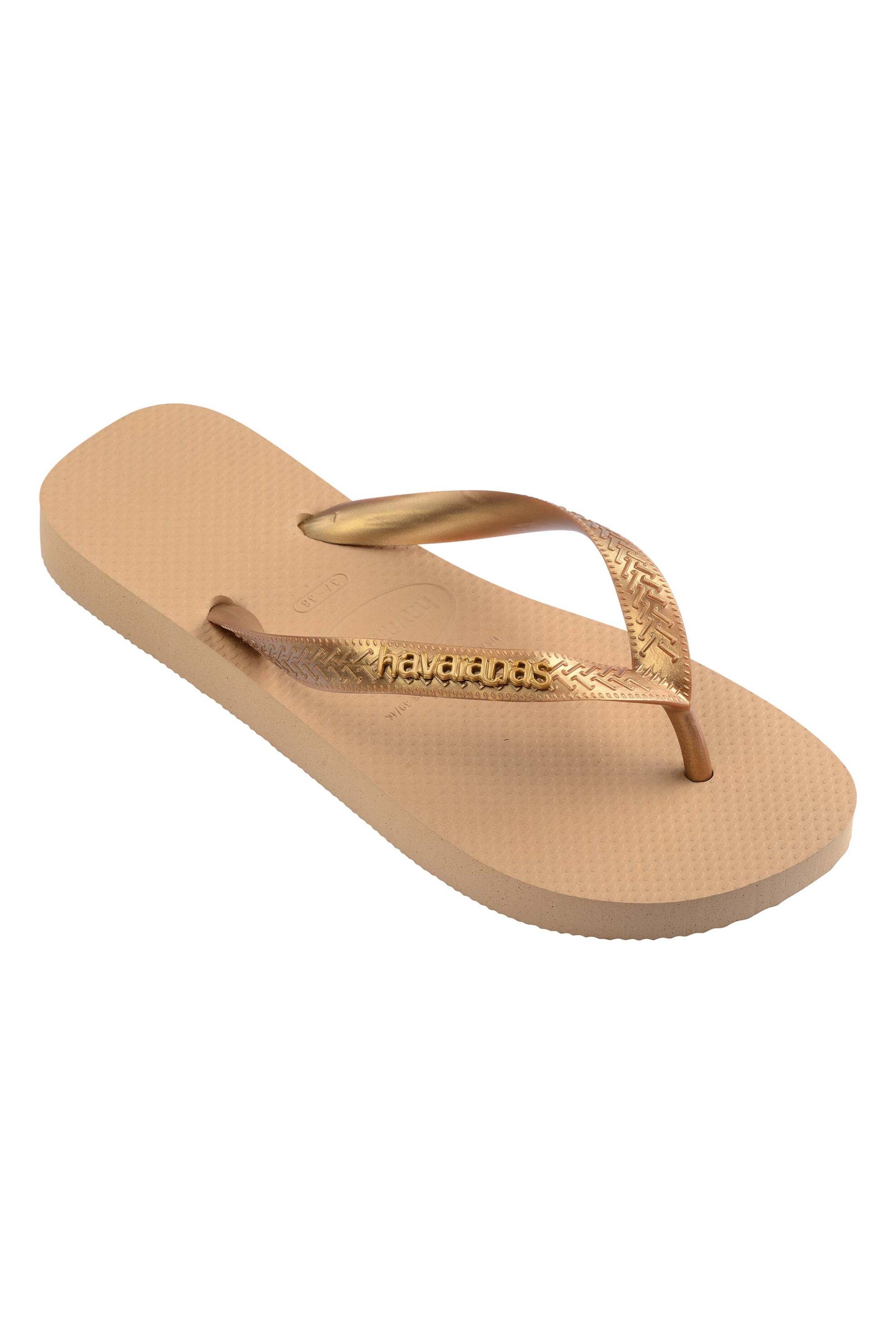 Havaianas Γυναικείες Σαγιονάρες Logo Metallic - 4127244 Χρυσό