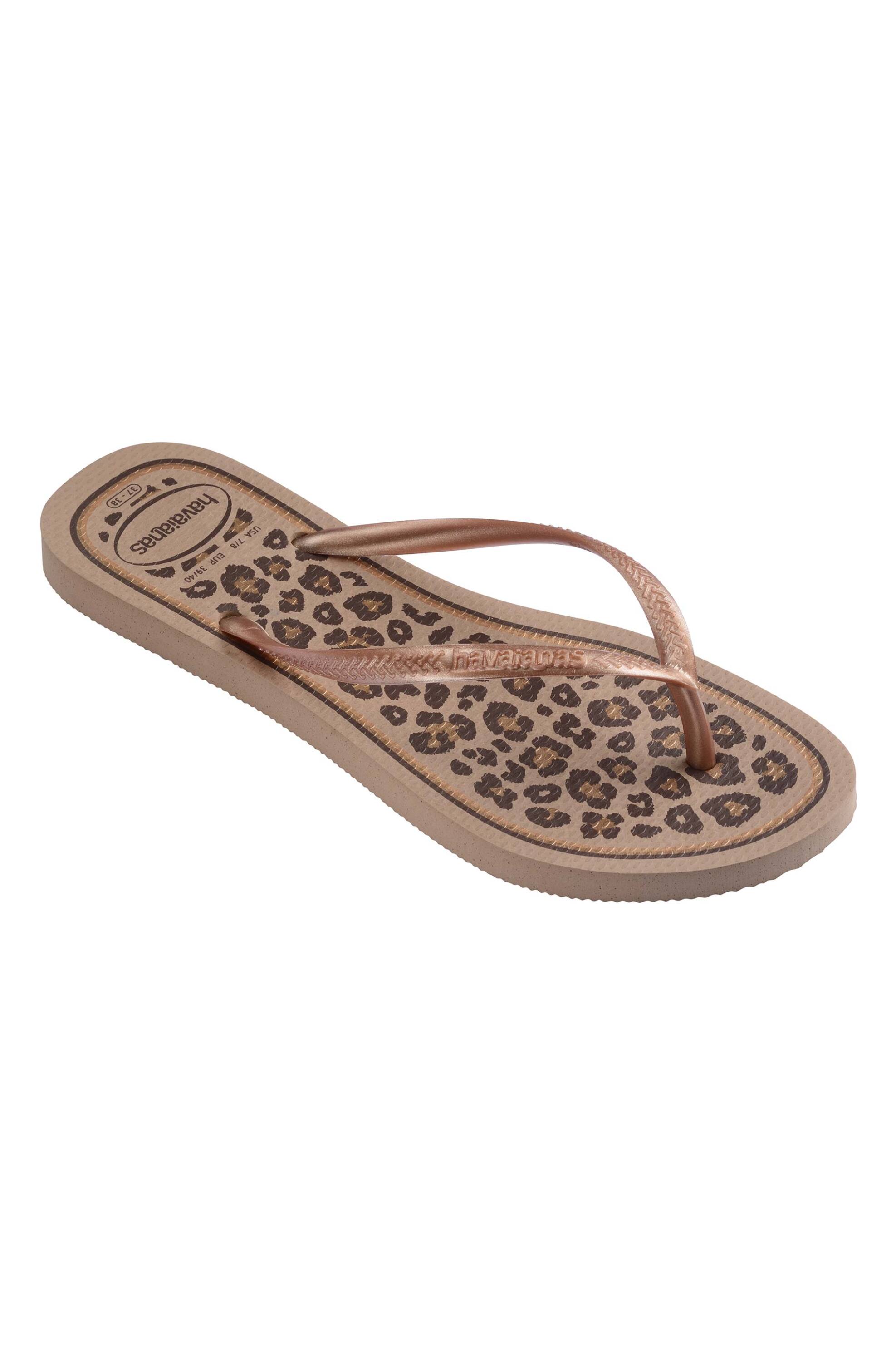 Havaianas Γυναικείες Σαγιονάρες Slim Animals - 4103352 Μπρονζέ