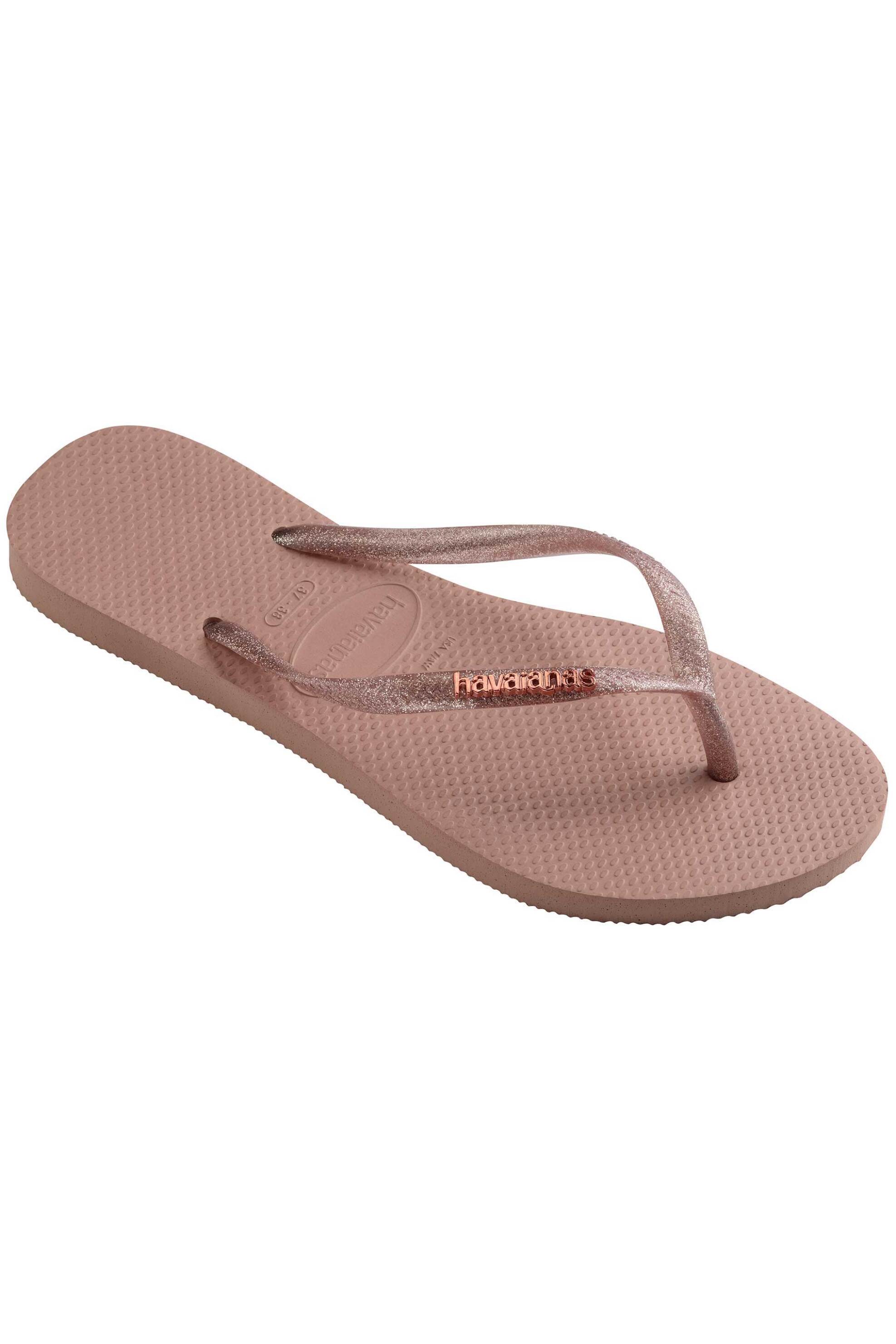 Havaianas Γυναικείες Σαγιονάρες Slim Logo Metallic - 4119875 Ροζ