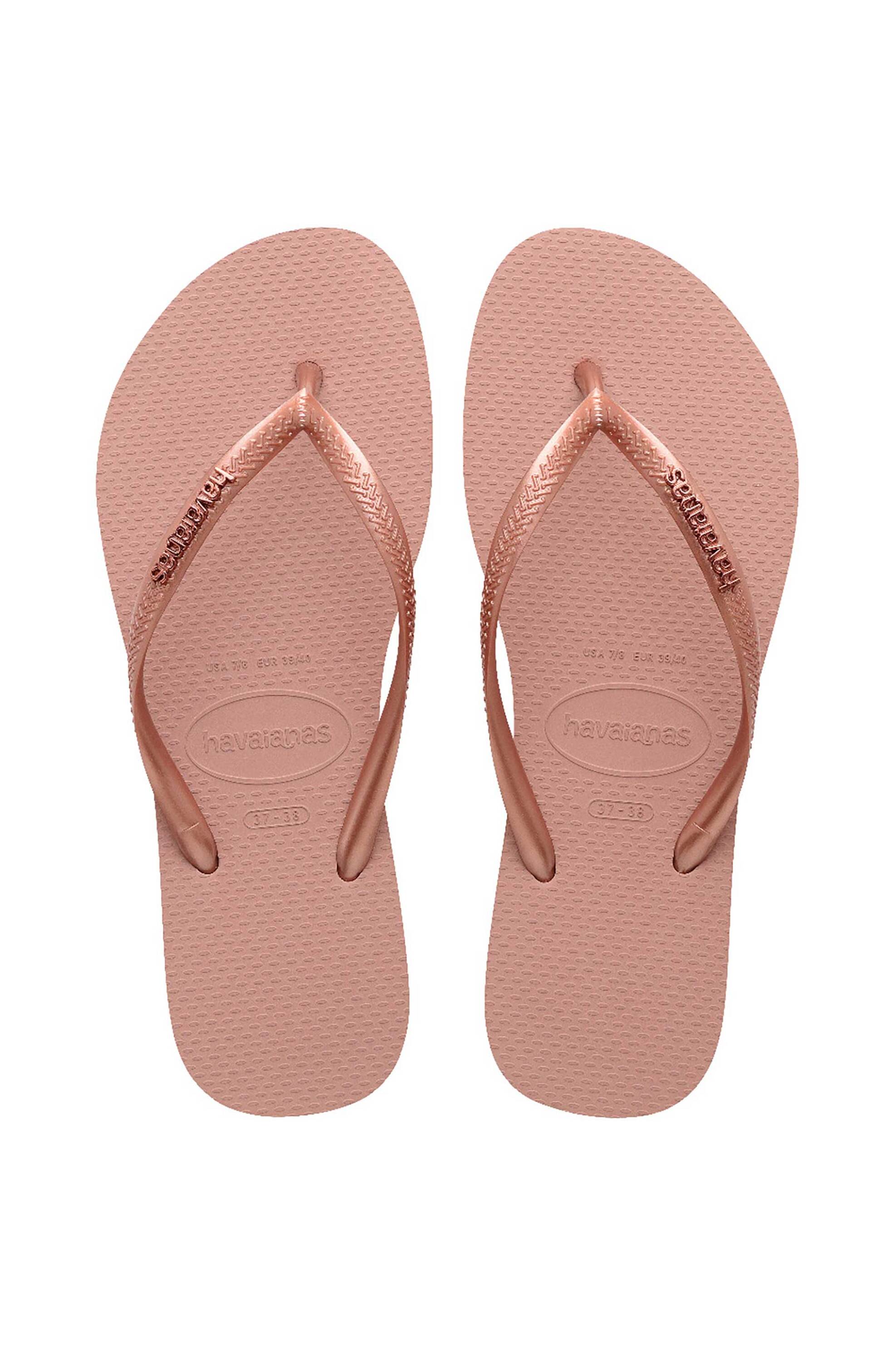 Havaianas γυναικείες σαγιονάρες "Slim Logo Metallic" - 4119875 Ροζ Hot