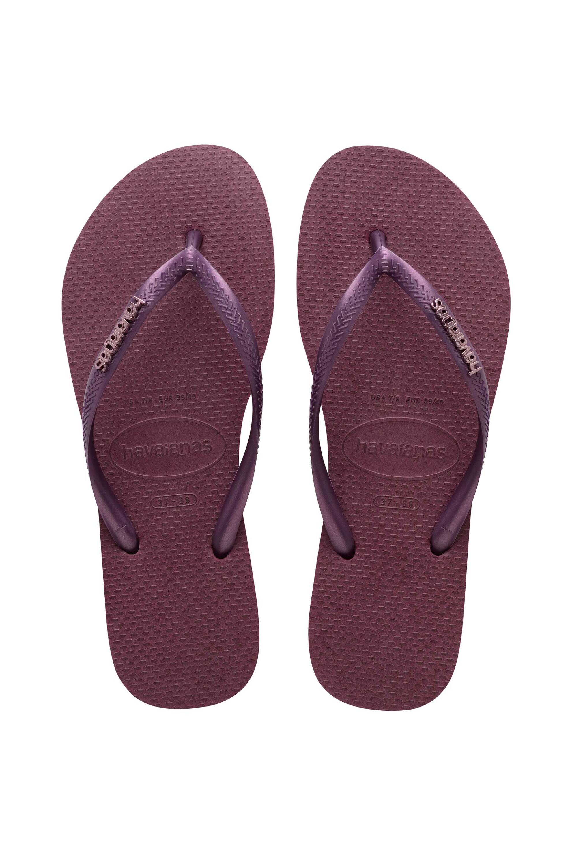 Havaianas γυναικείες σαγιονάρες "Slim Logo Metallic" - 4119875 Μοβ Σκούρο