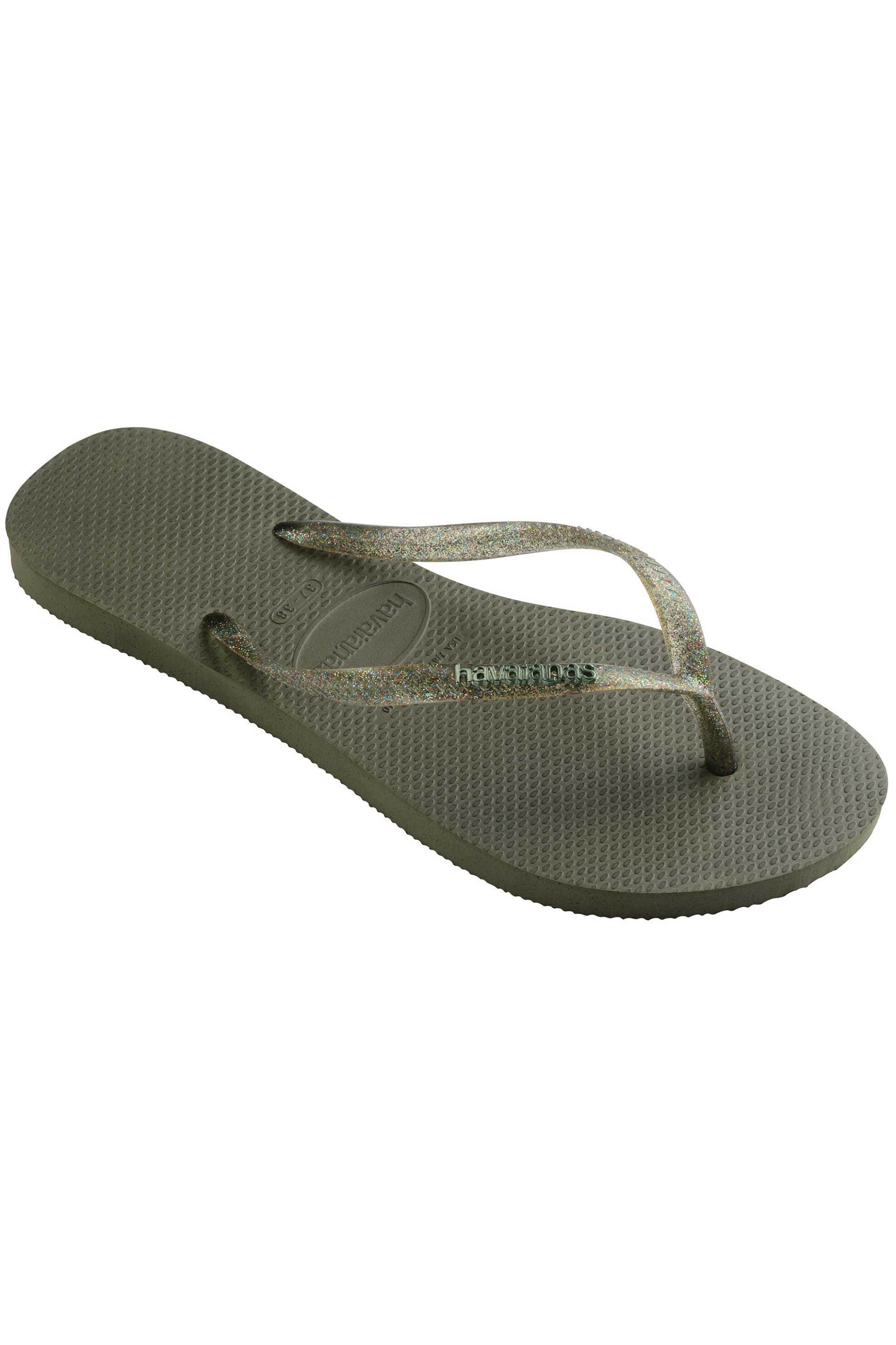 Havaianas Γυναικείες Σαγιονάρες Slim Logo Metallic - 4119875 Πράσινο Ανοιχτό