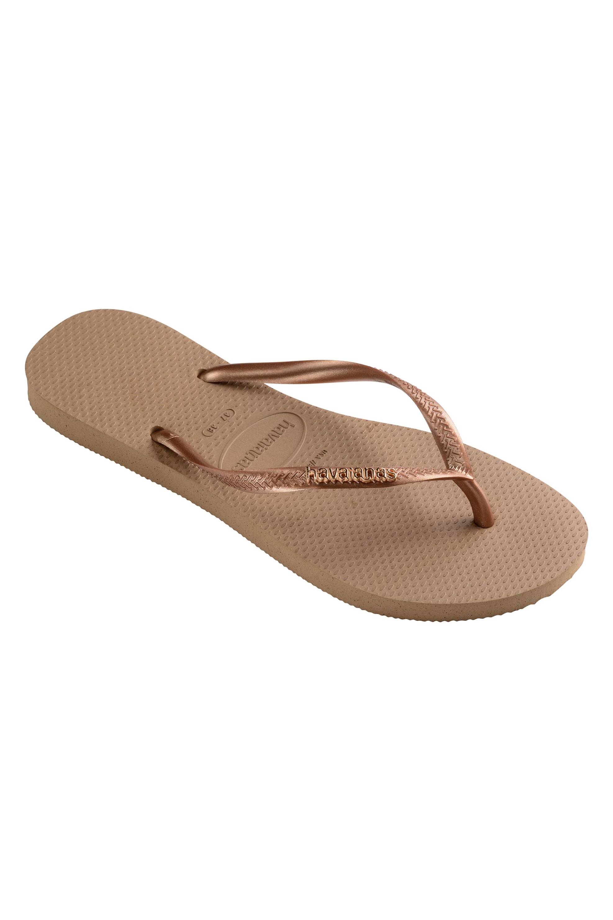 Havaianas Γυναικείες Σαγιονάρες Slim Logo Metallic - 4119875 Ροζ Persian