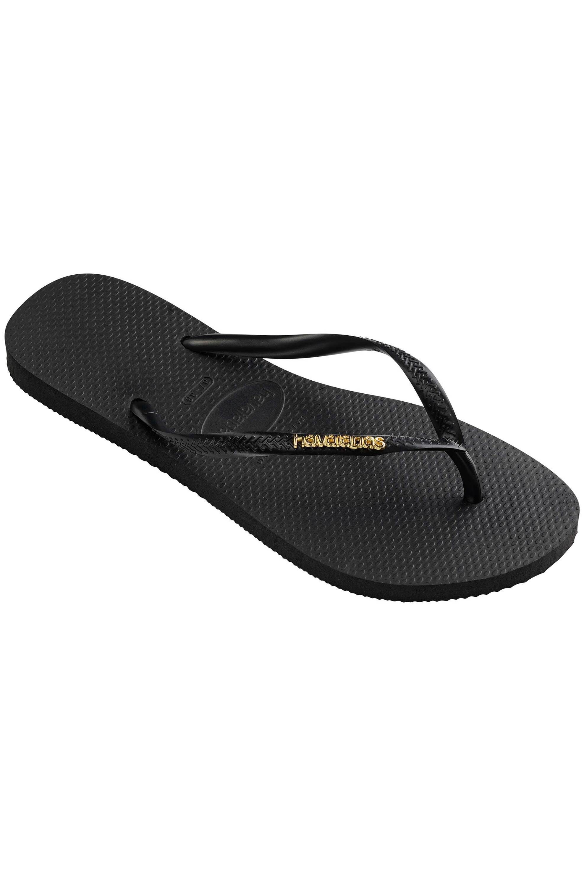 Havaianas Γυναικείες Σαγιονάρες Slim Logo Metallic - 4119875 Μαύρο