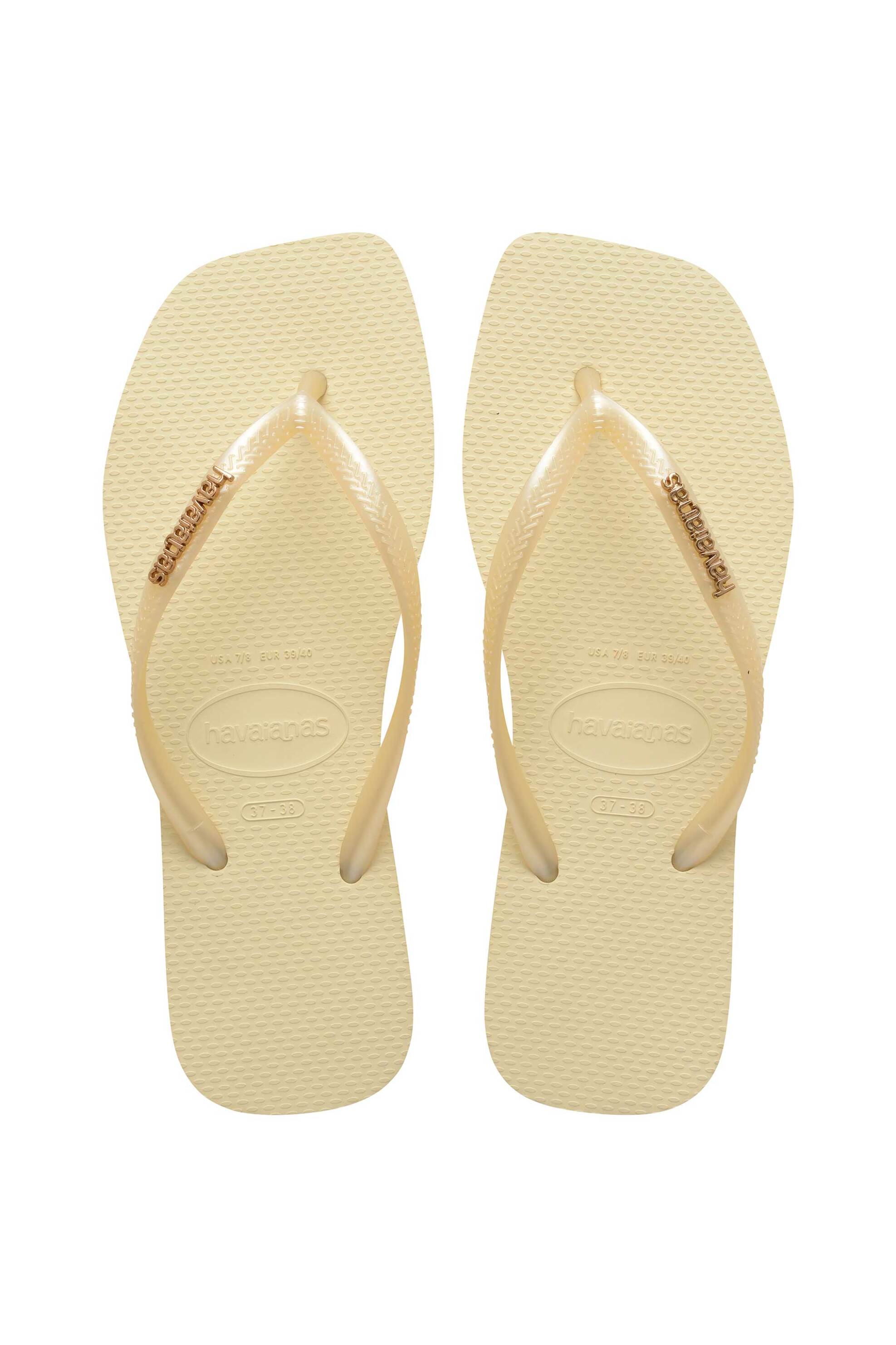 Havaianas γυναικείες σαγιονάρες "Square Logo Metallic" - 4148257 Κρέμ