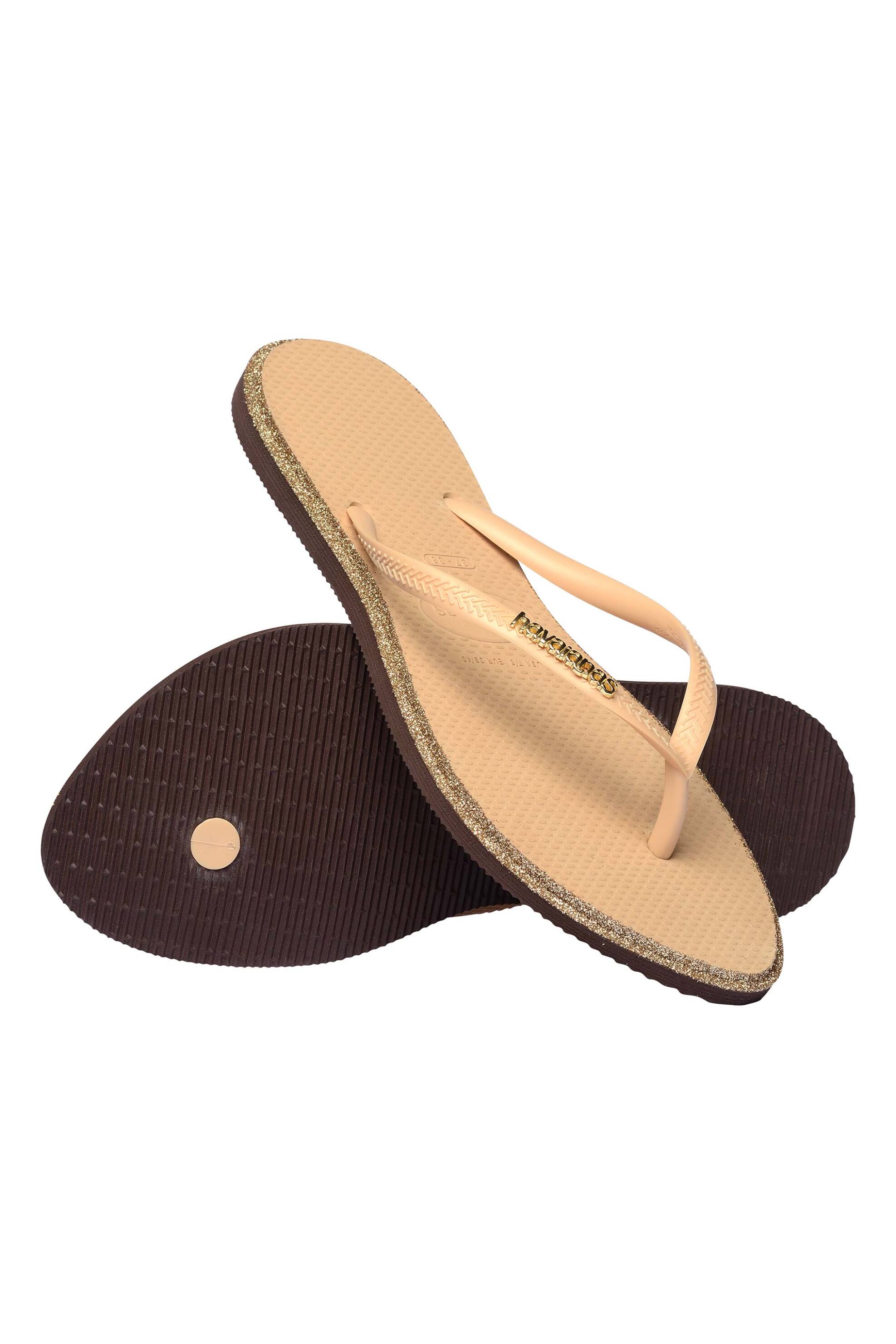 Havaianas Γυναικείες Σαγιονάρες Slim Point Glitter - 4150157 Μπεζ