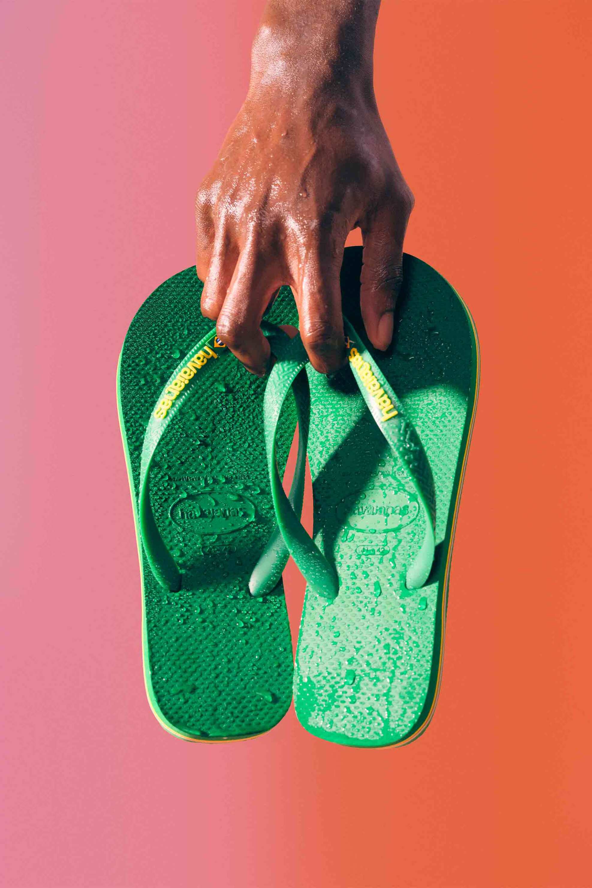 Havaianas Unisex Σαγιονάρες Brasil Logo Neon - 4149370 Πράσινο