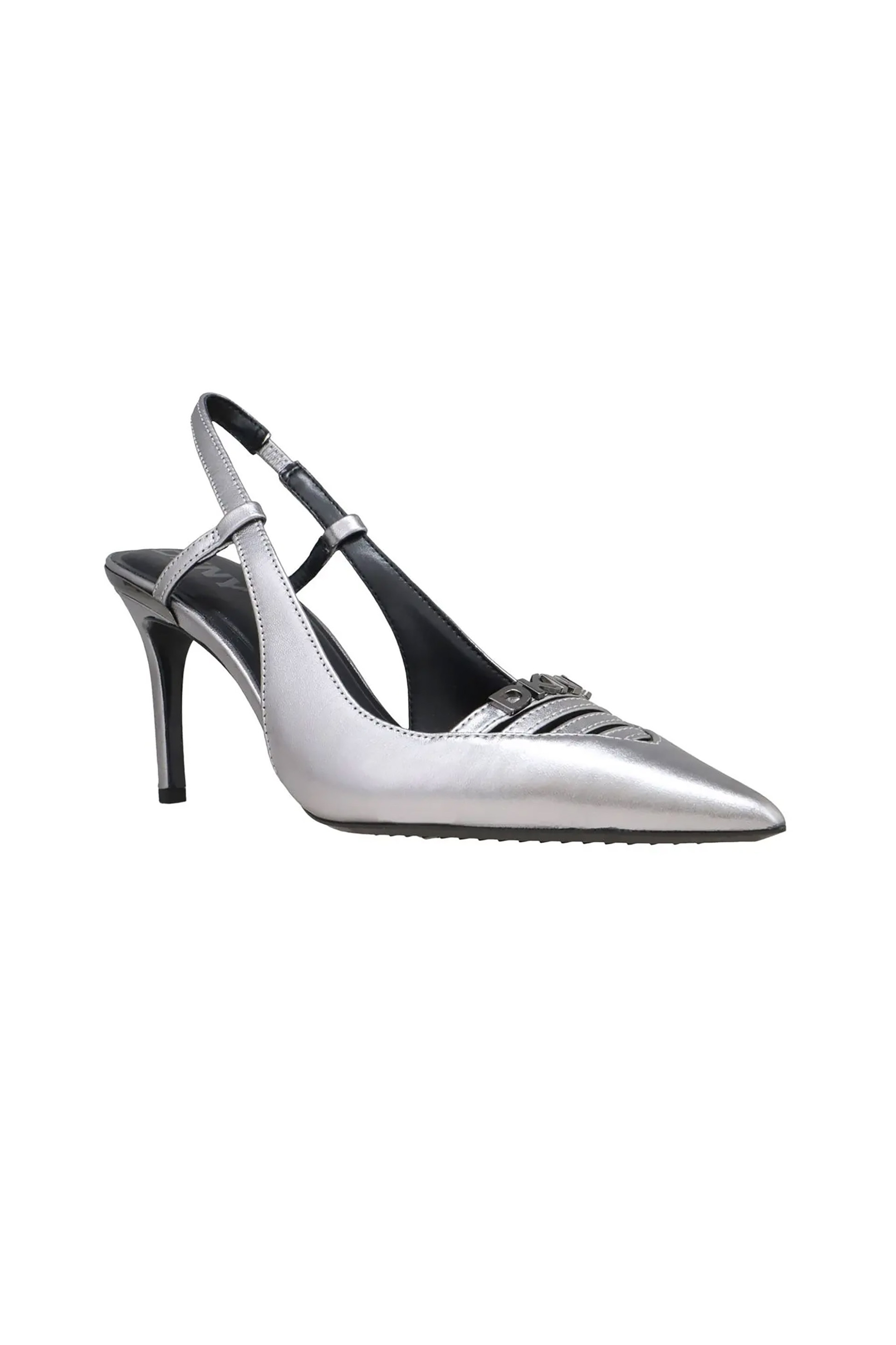 DKNY γυναικεία slingbacks με μεταλλικό λογότυπο "Malden" - K1599746 Ασημί φωτογραφία