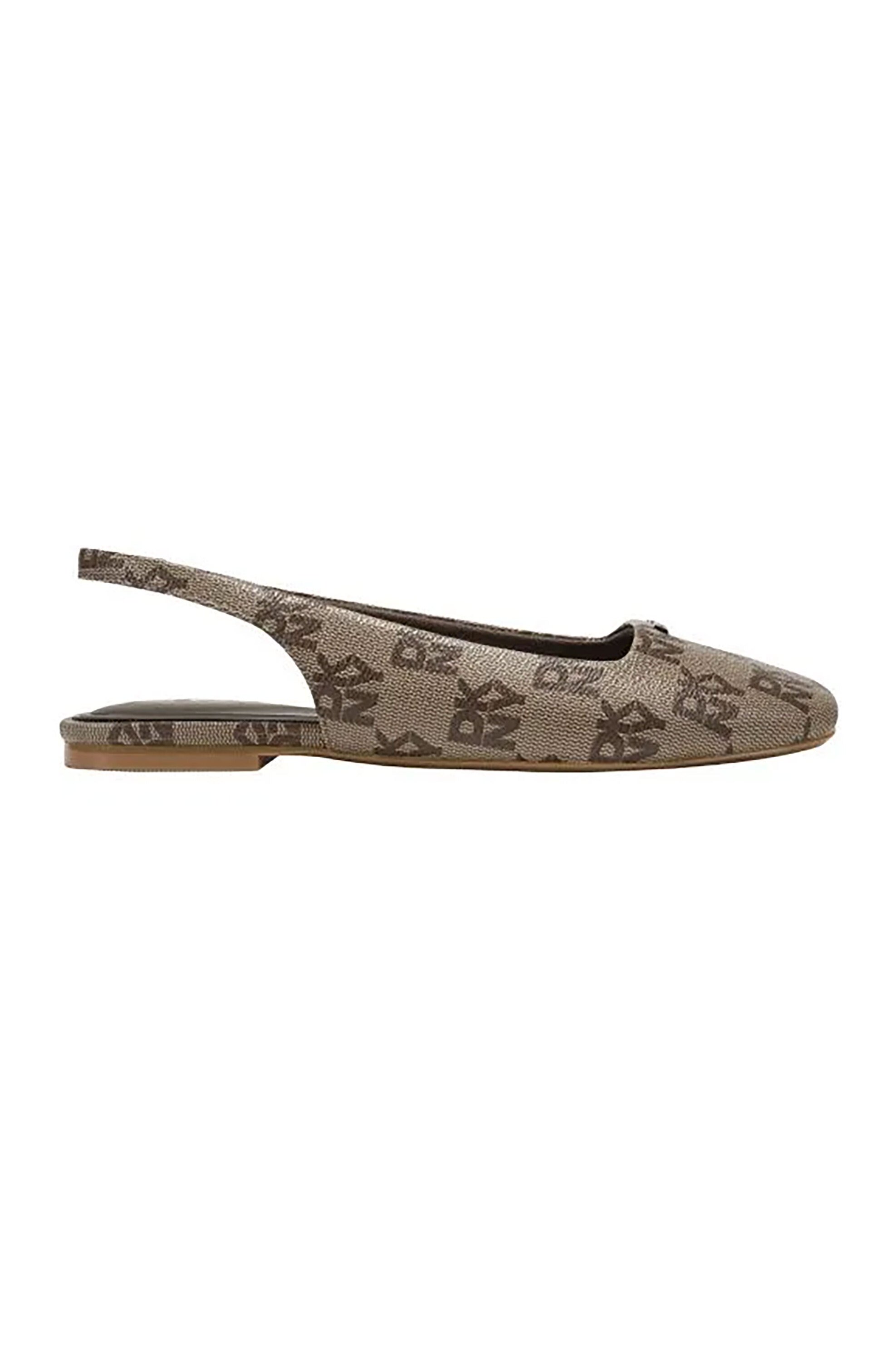 DKNY γυναικείες μπαλαρίνες Slingback με all-over logo print "Darrow logo" - K1633495 Μπεζ