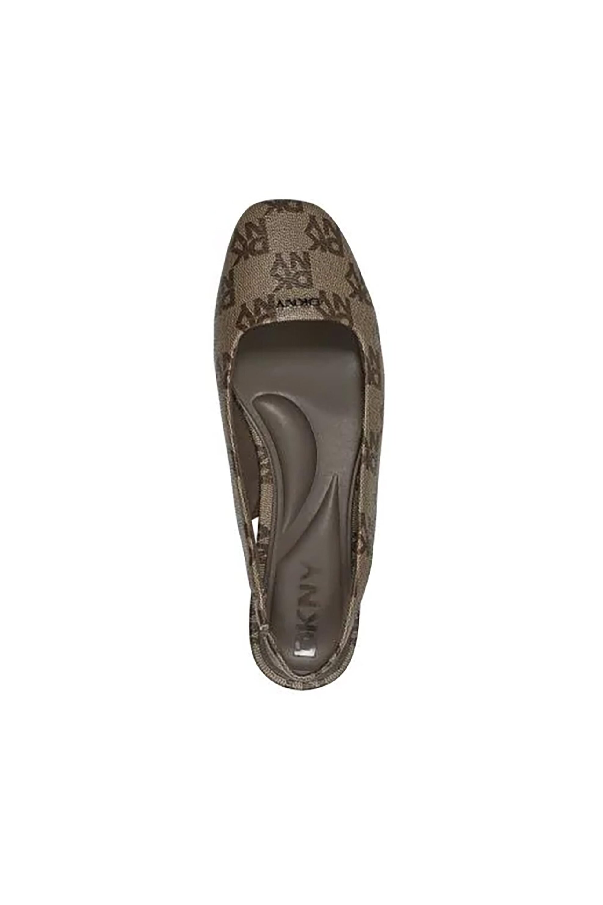 DKNY γυναικείες μπαλαρίνες Slingback με all-over logo print "Darrow logo" - K1633495 Μπεζ φωτογραφία