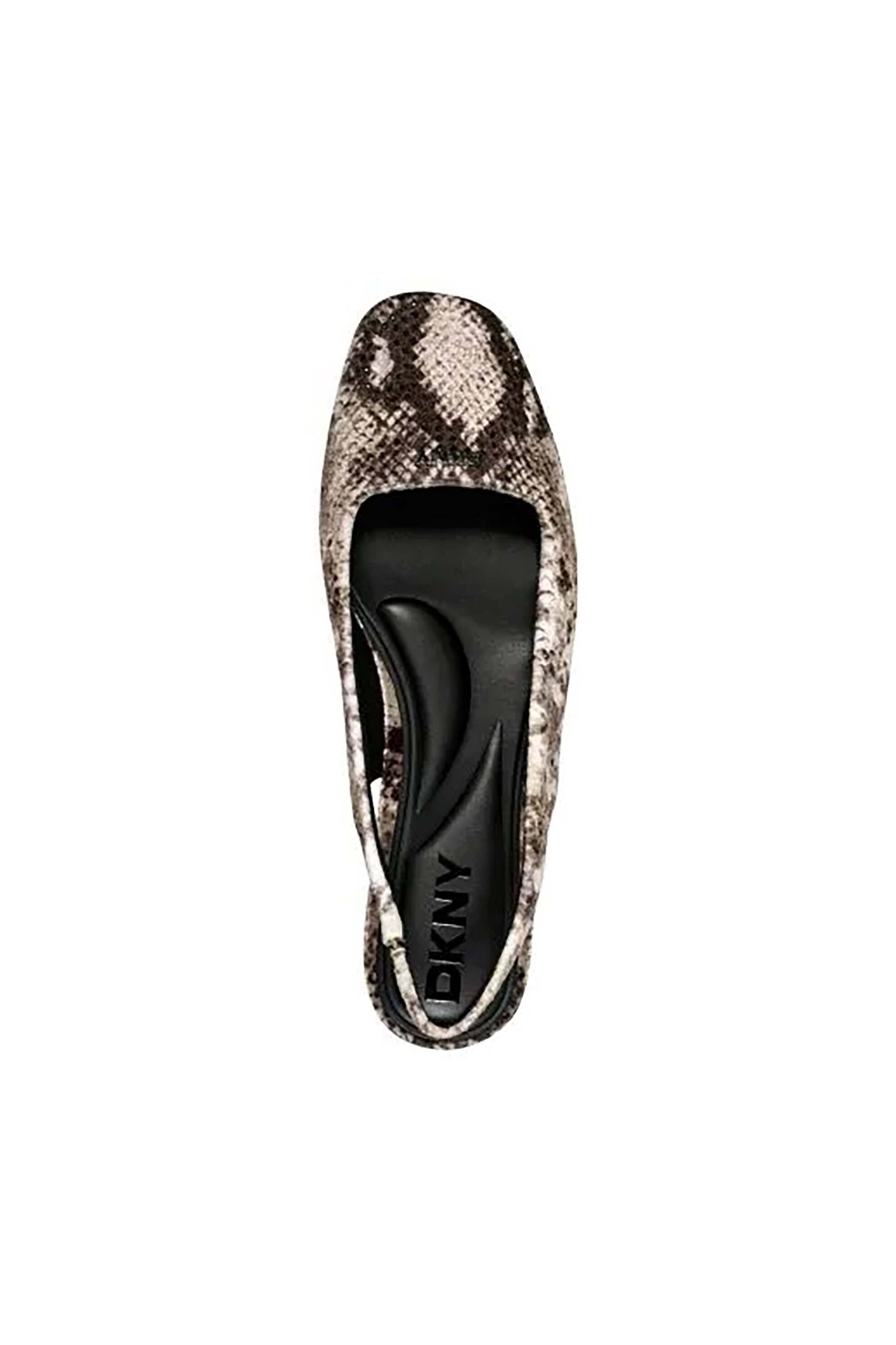 DKNY γυναικείες μπαλαρίνες Slingback με all-over print "Darrow logo" - K1665915 Μπεζ φωτογραφία