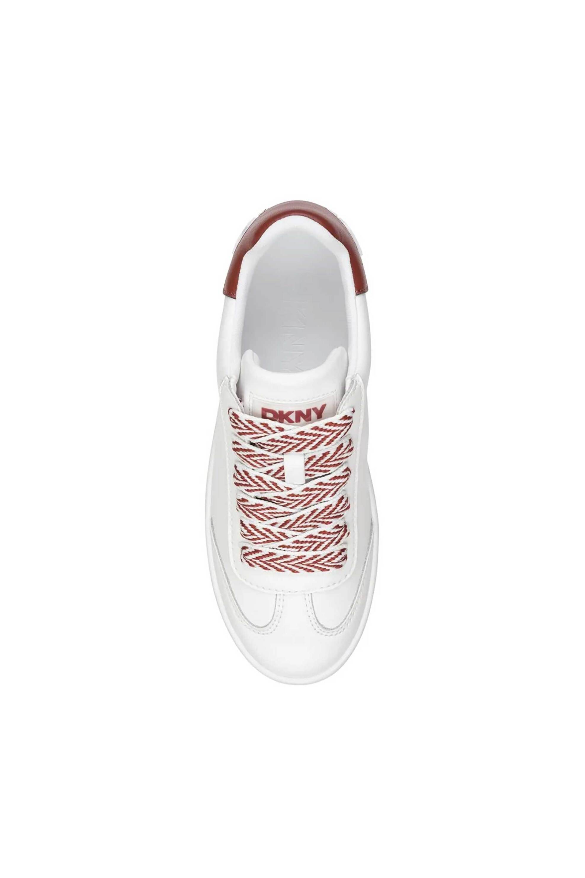 Dkny Γυναικεία Δερμάτινα Sneakers Manae - K1623240 Λευκό