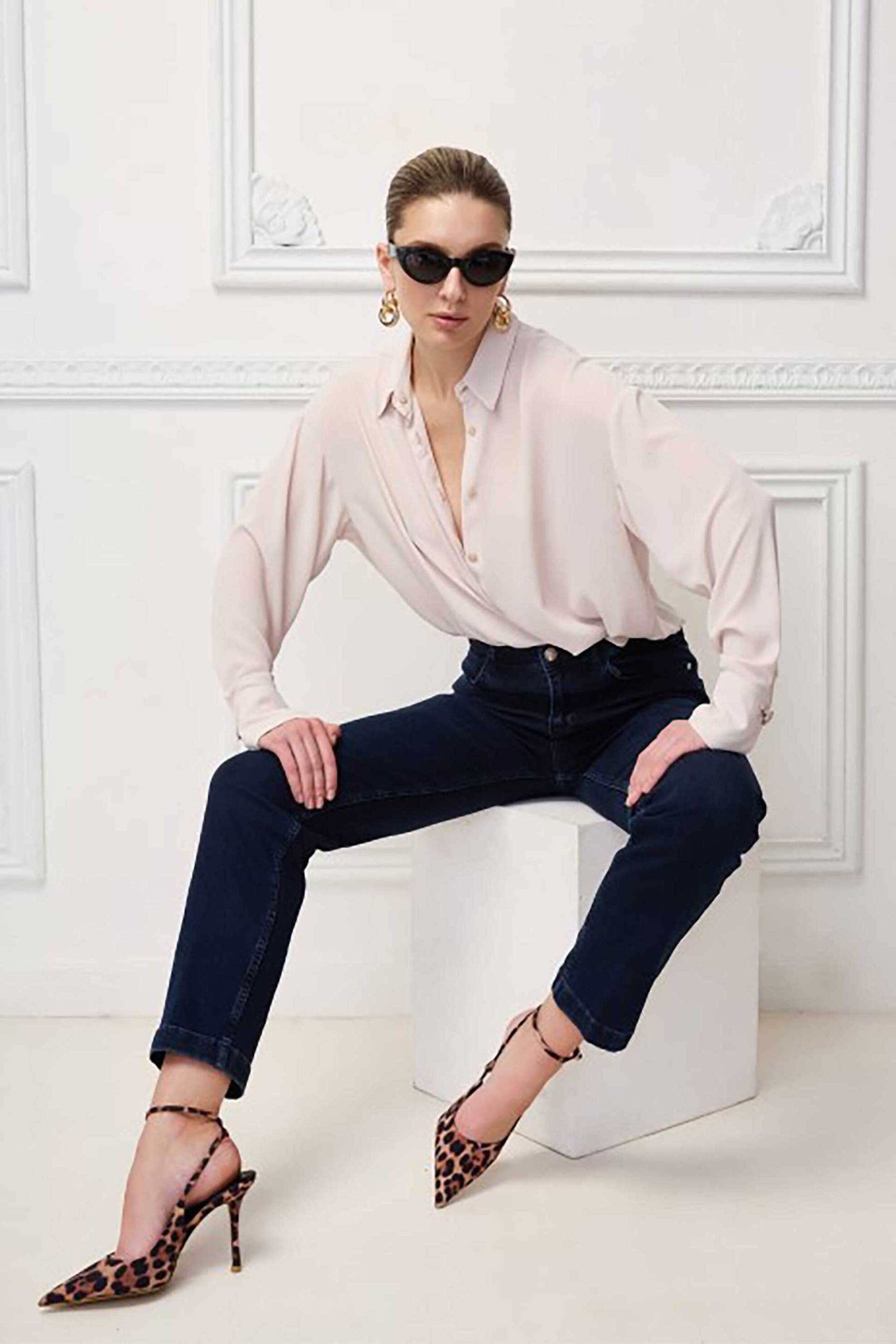 SARAH LAWRENCE JEANS Sarah Lawrence γυναικείο τζιν παντελόνι Straight Fit "Elle" - 2-600000 Μπλε