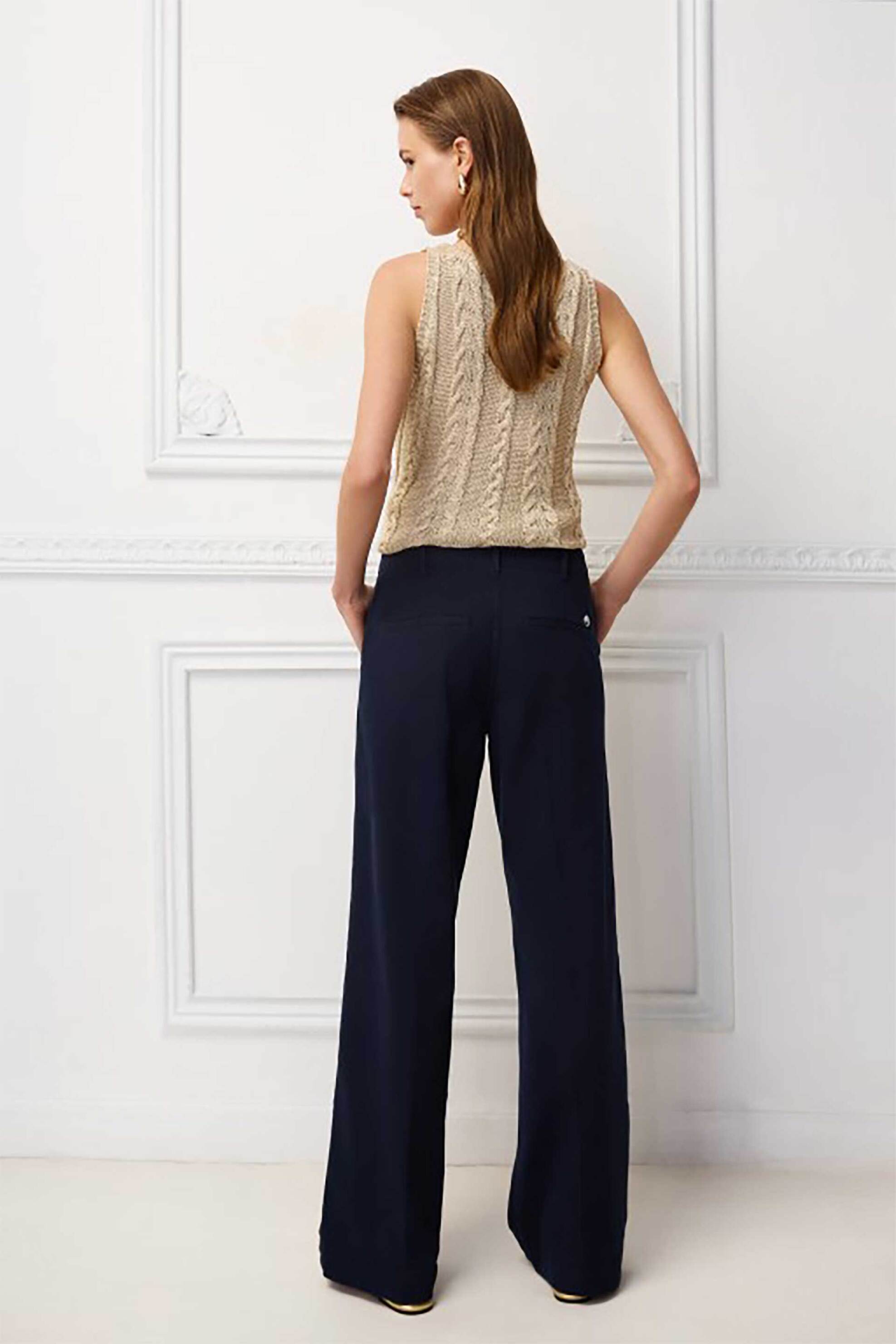 Sarah Lawrence γυναικείο παντελόνι chino Relaxed Fit "Tyra" - 2-600201 Μπλε Σκούρο φωτογραφία