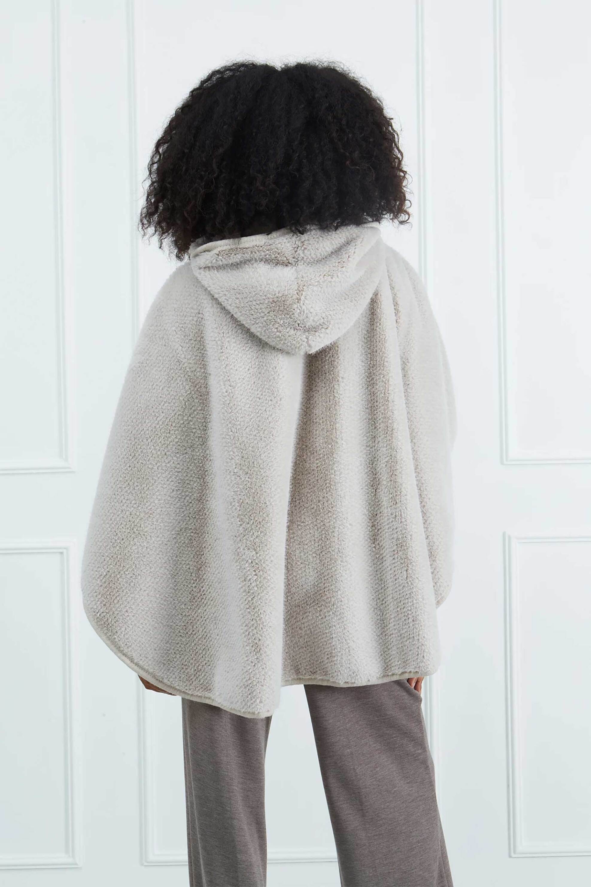 Sarah Lawrence γυναικεία γούνινη κάπα με κουκούλα - 261-1504 Μπεζ φωτογραφία