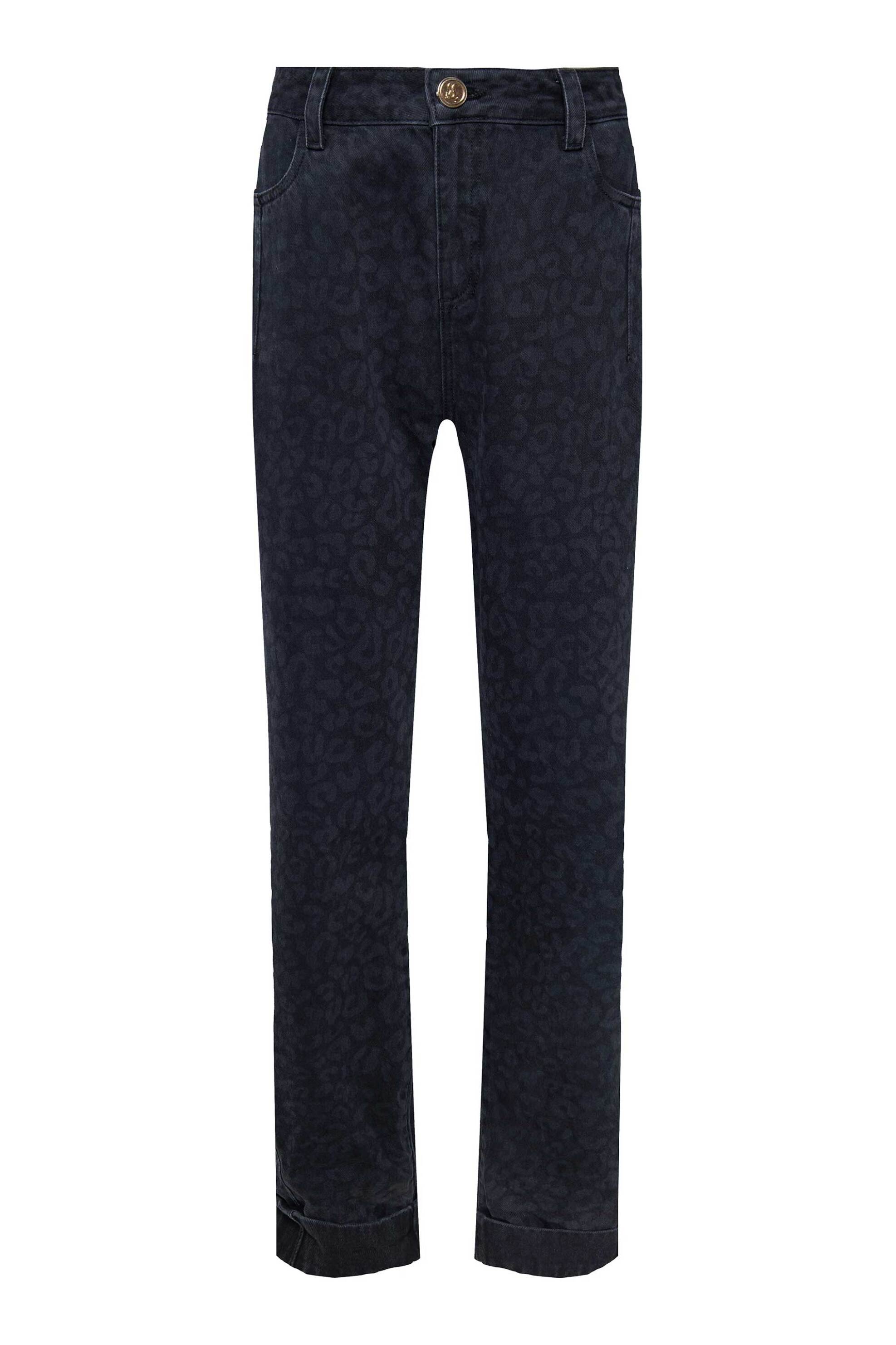 Sarah Lawrence γυναικείο τζιν παντελόνι με animal print Boyfriend Fit - 261-0231 Μαύρο φωτογραφία