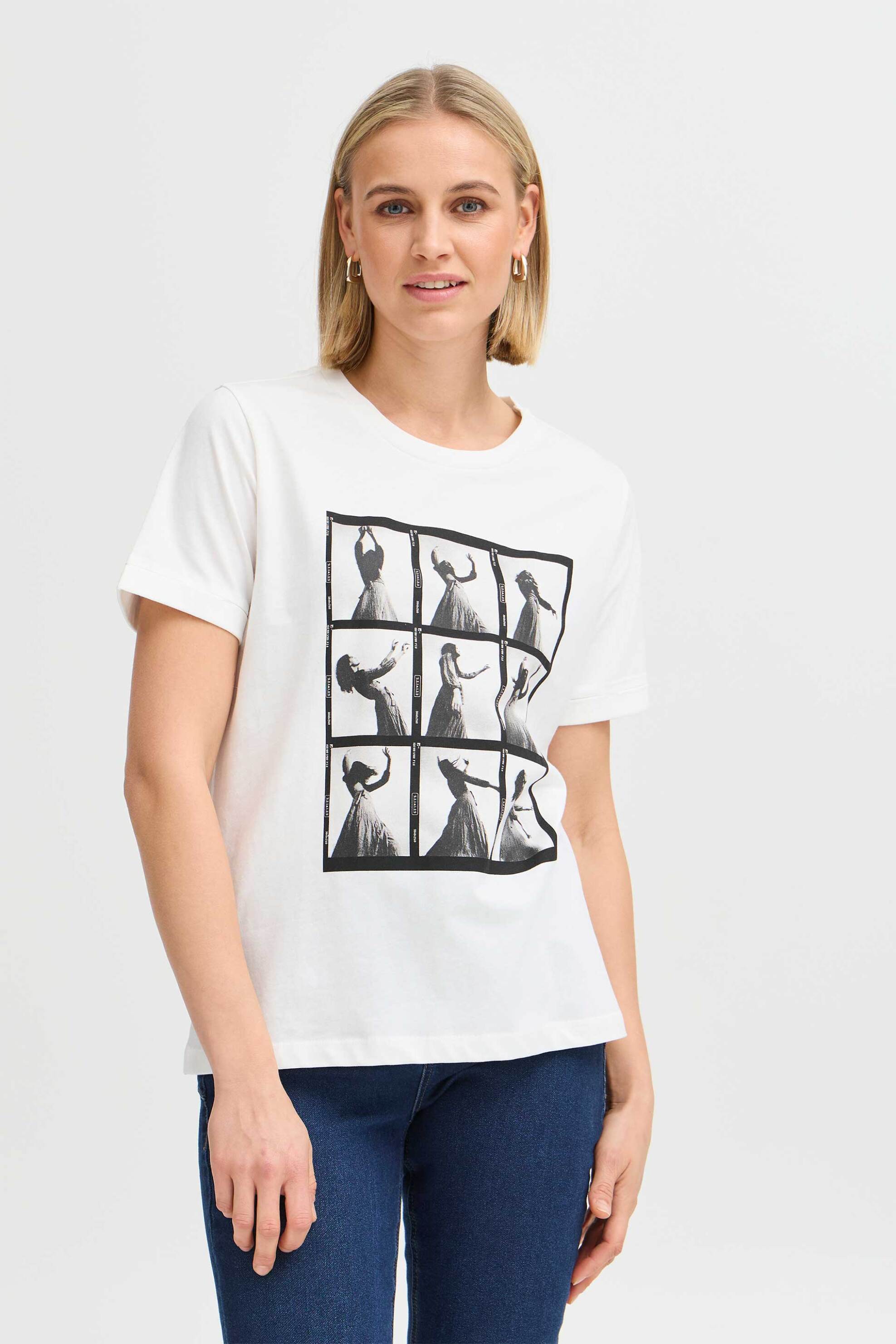 FRANSA Fransa γυναικείο T-shirt με photo print "Frneveah" - 20615158 Λευκό