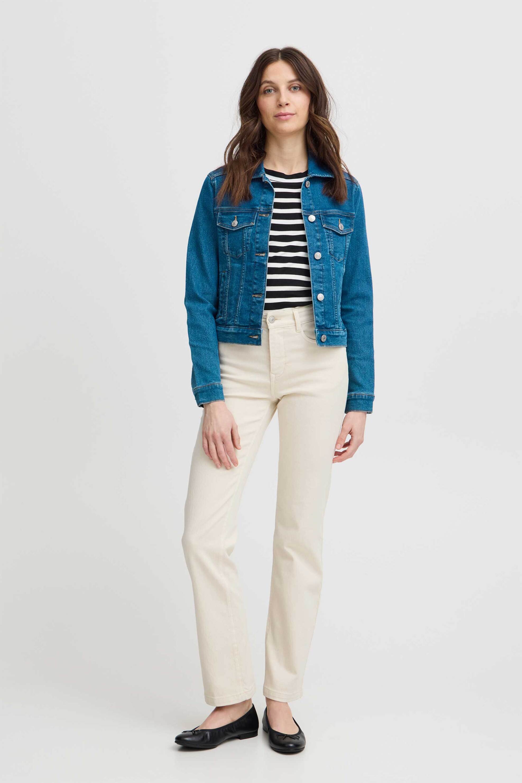 Fransa γυναικείο denim μπουφάν "Fxdenima" - 20615240 Μπλε Ανοιχτό φωτογραφία