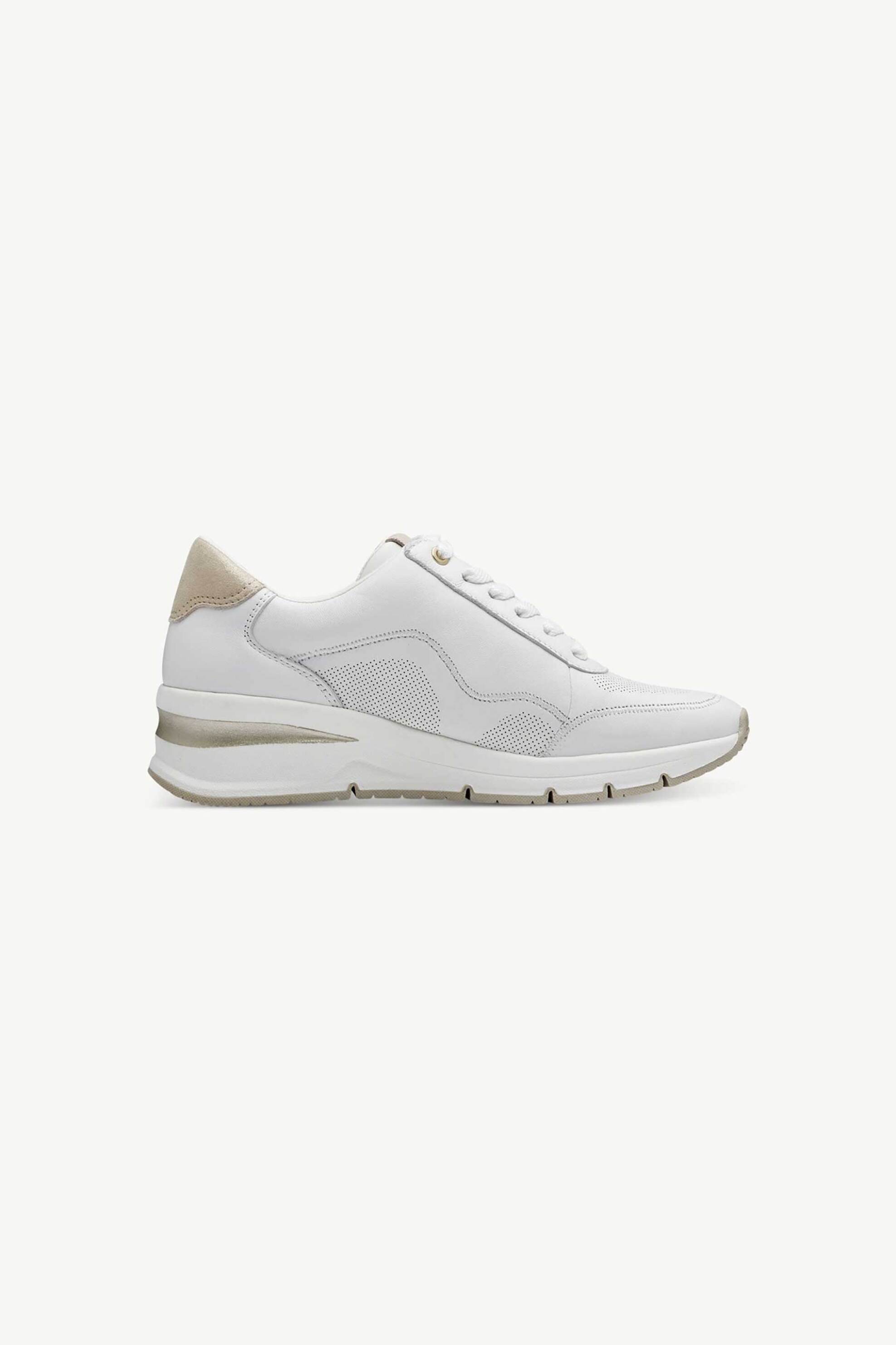 Tamaris γυναικεία sneakers με φερμουάρ και κορδόνια - 1-23761-42 Λευκό φωτογραφία
