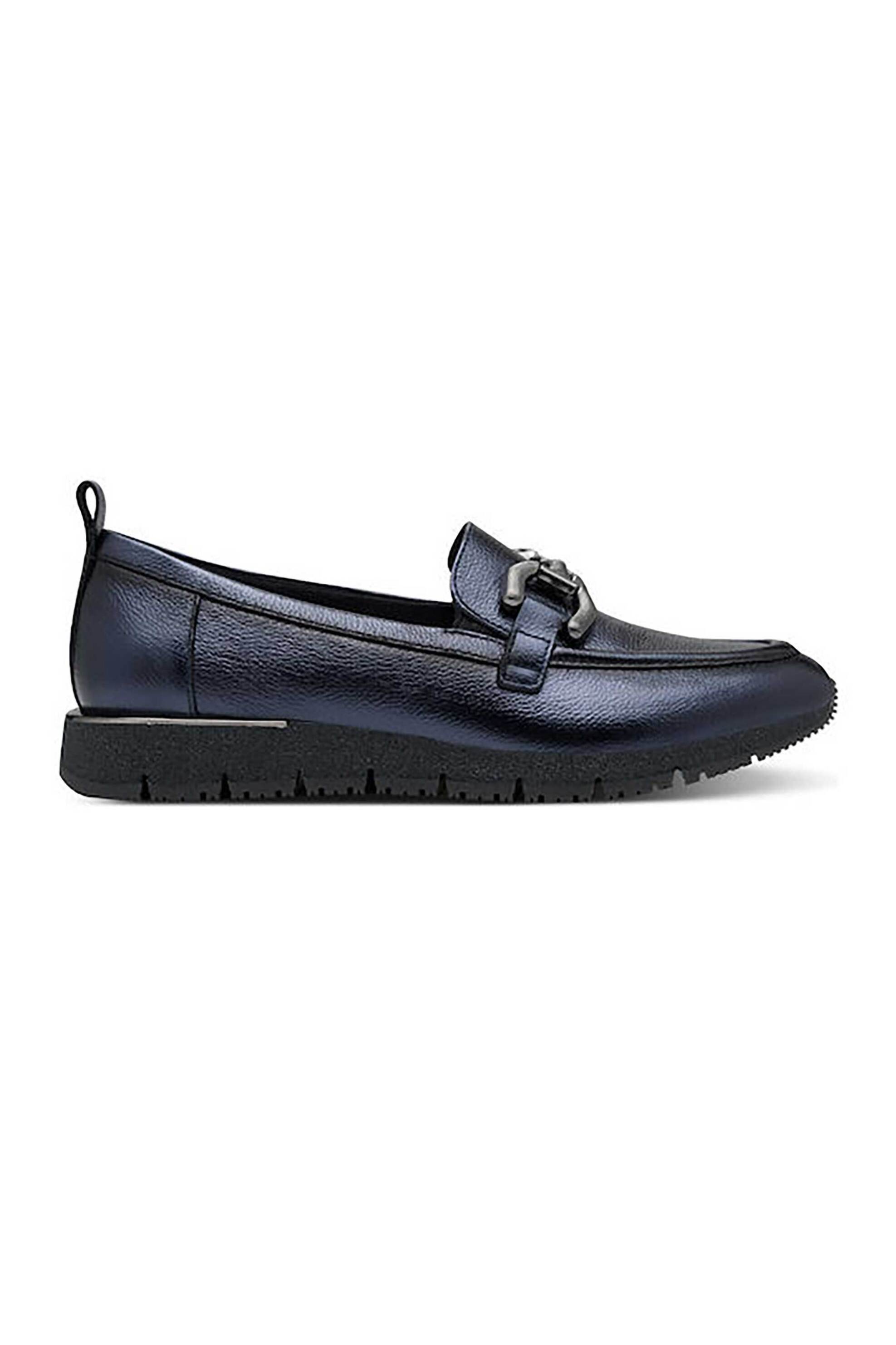 TAMARIS Tamaris γυναικεία loafers με διακοσμητική αγκράφα μπροστά - 1-24711-42 Σκούρο Μπλε