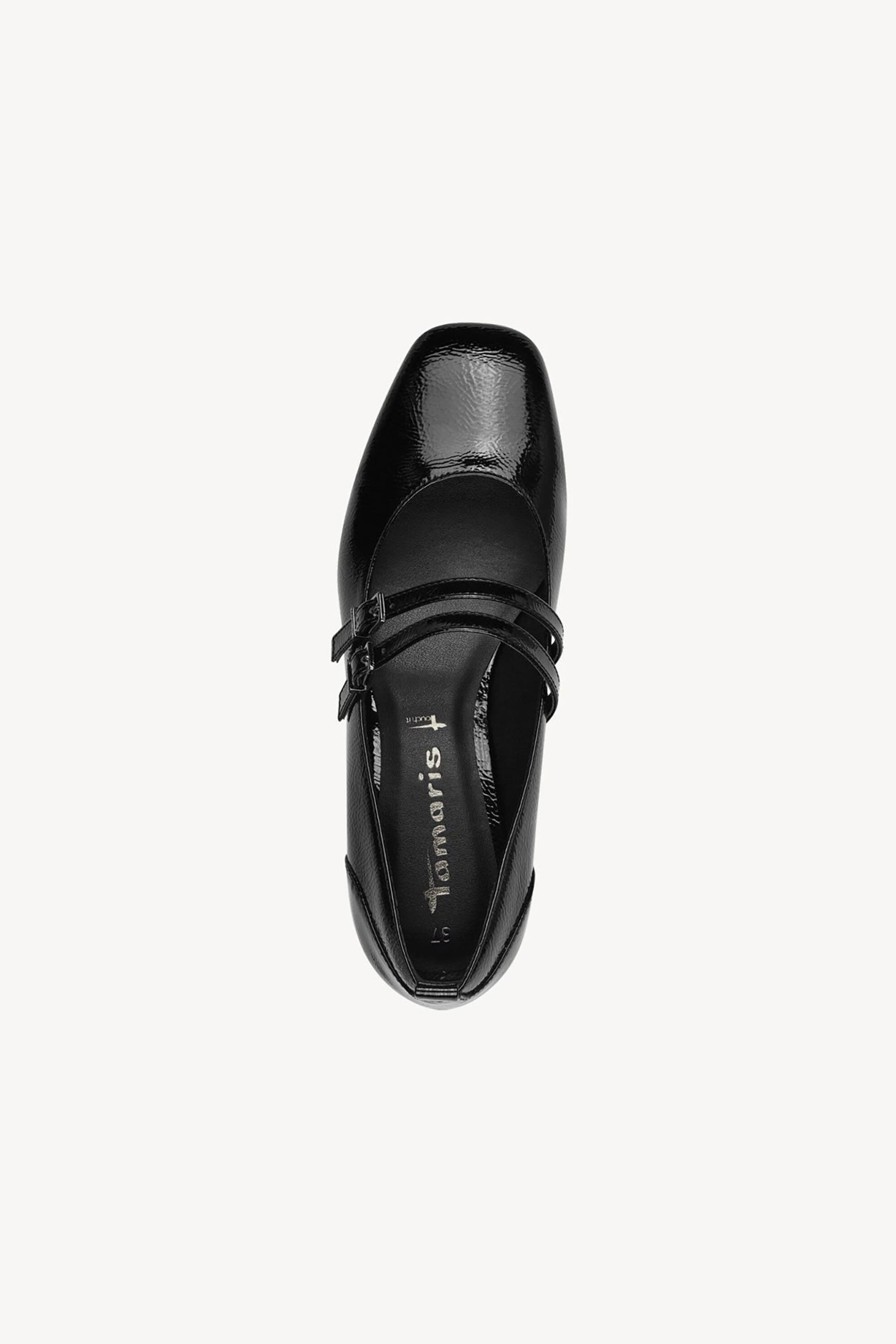 Tamaris γυναικείες μπαλαρίνες λουστρίνι με μπαρέτα - 1-22318-43 Μαύρο φωτογραφία