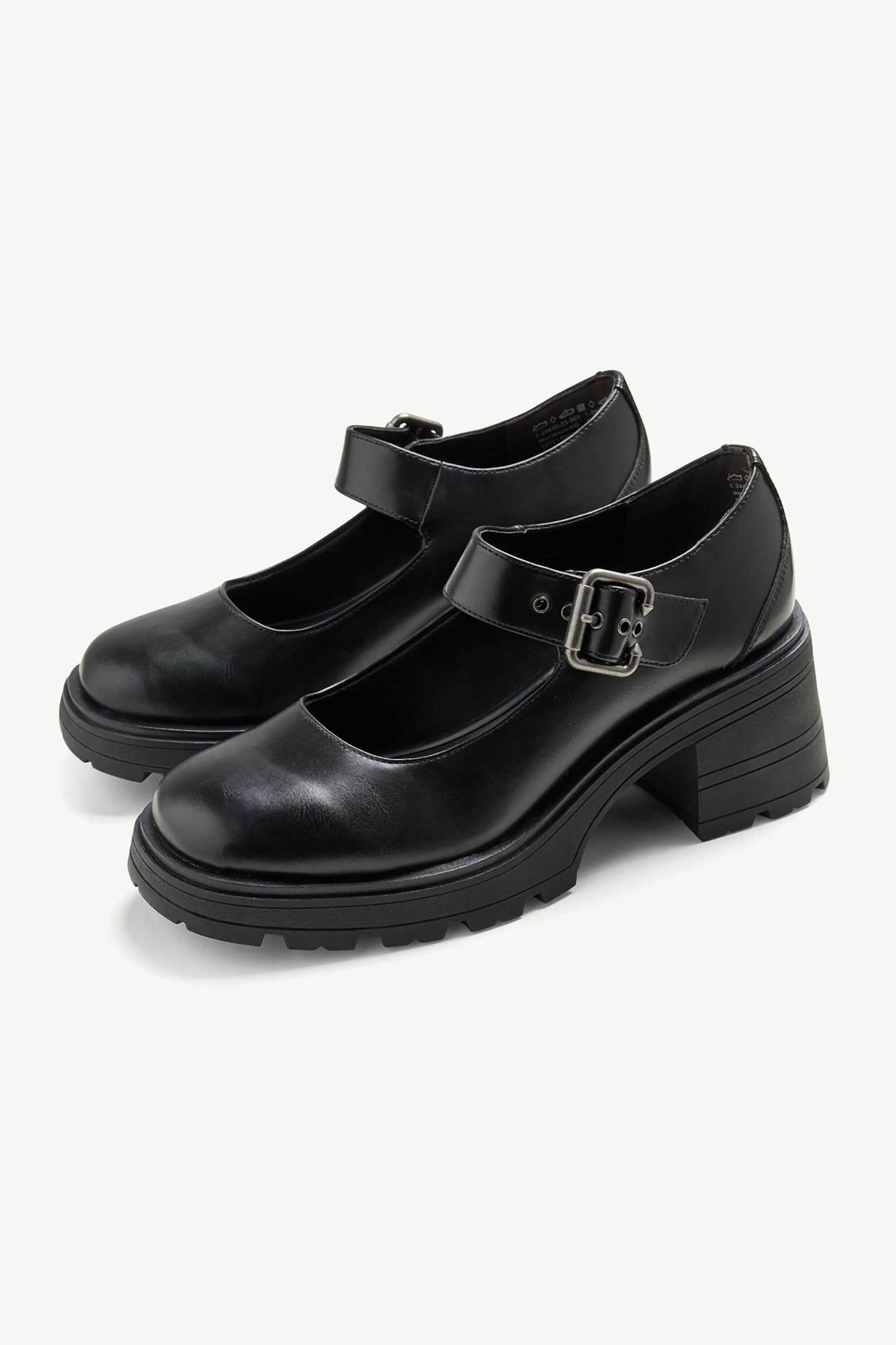 TAMARIS Tamaris γυναικεία loafers μονόχρωμα με μπαρέτα - 1-24430-41 Μαύρο - 3