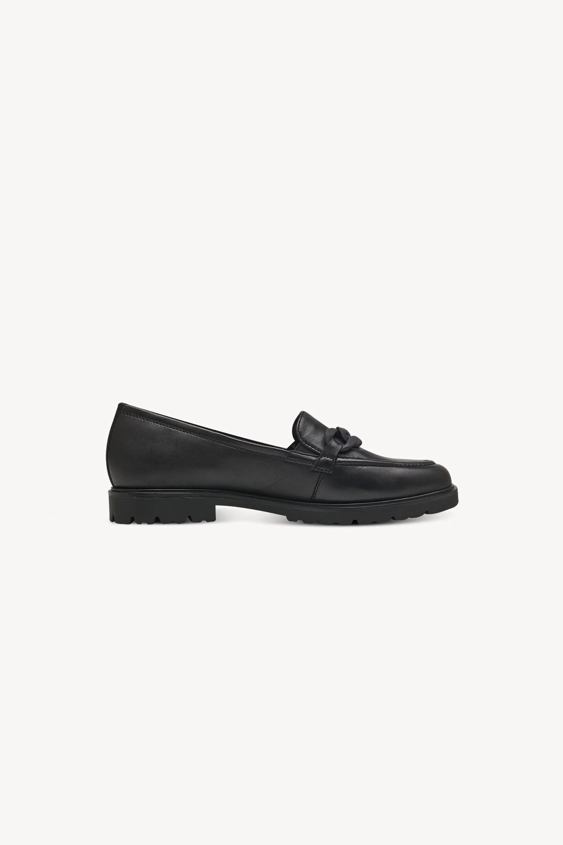 Tamaris γυναικεία loafers μεταλλιζέ με μεταλλική λεπτομέρεια και λογότυπο - 1-24201-41 Μαύρο
