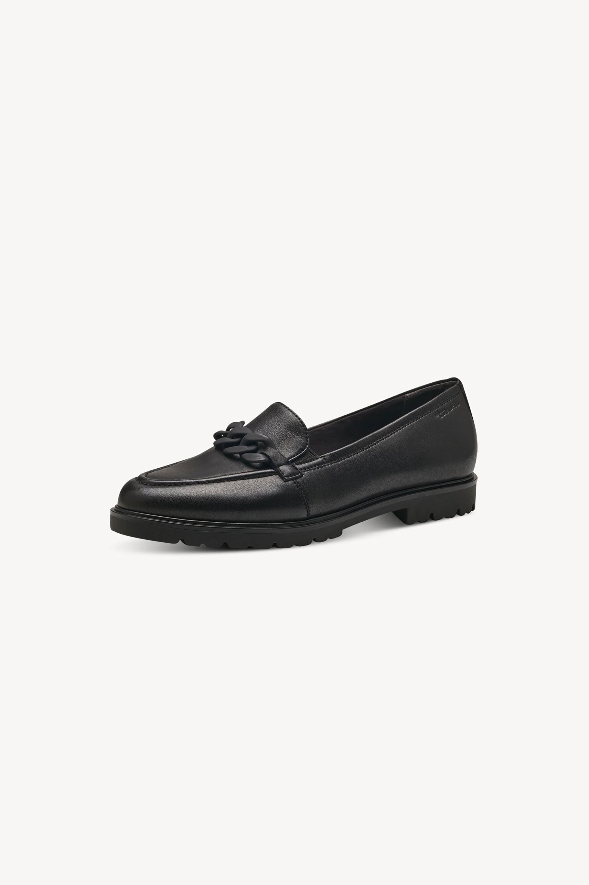 TAMARIS Tamaris γυναικεία loafers μεταλλιζέ με μεταλλική λεπτομέρεια και λογότυπο - 1-24201-41 Μαύρο - 3