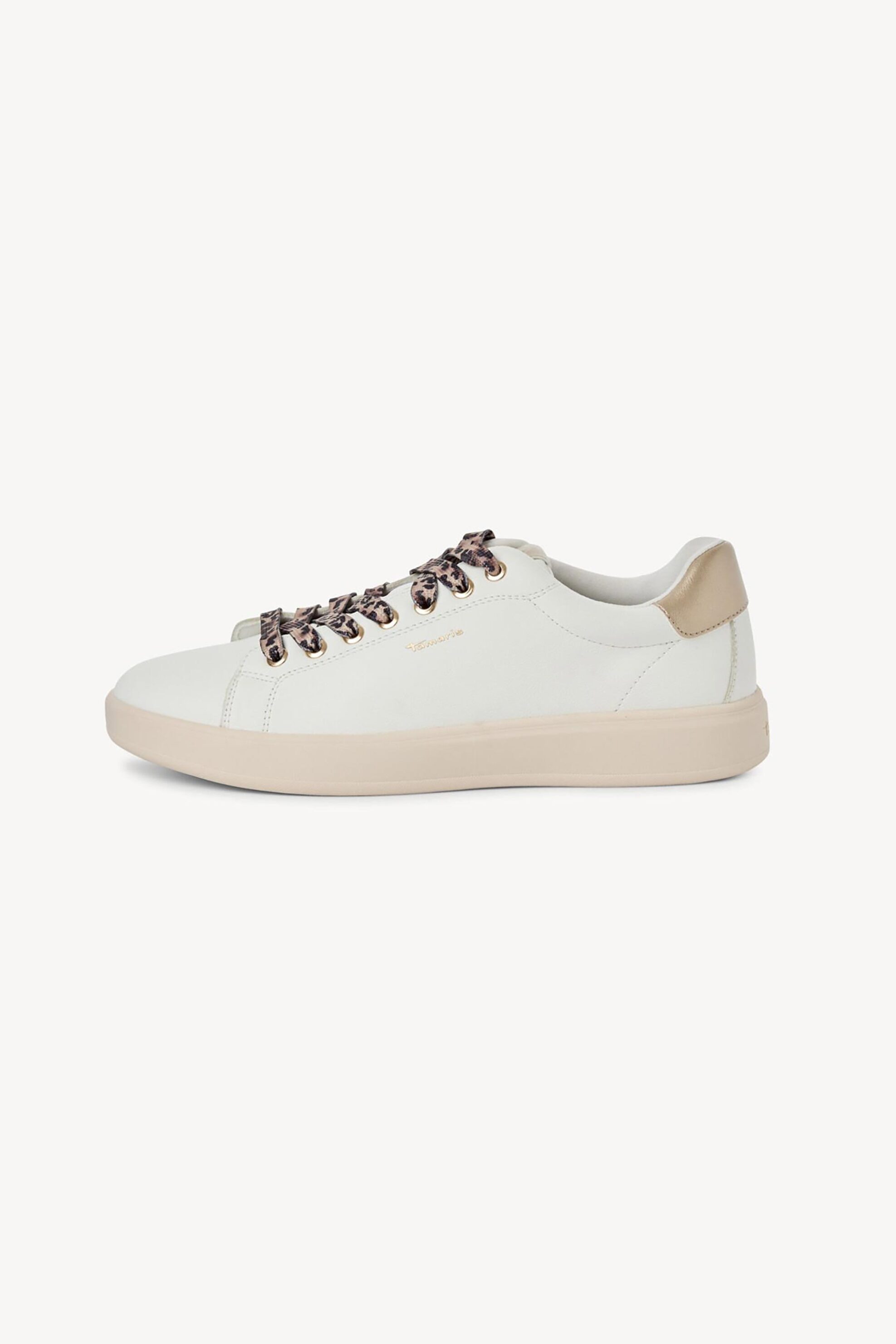 Tamaris γυναικεία sneakers με contrast λεπτομέρειες και λογότυπο - 1-23720-43 Λευκό
